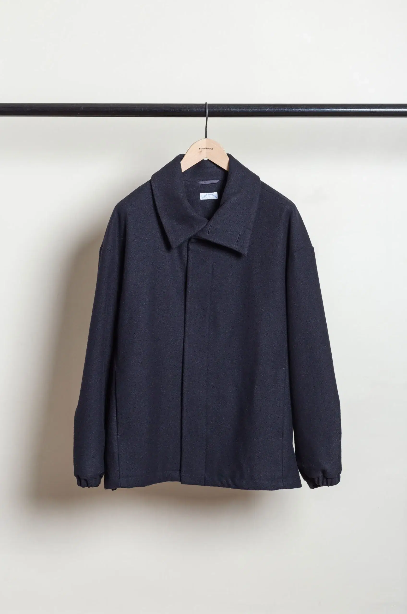 De Dam Foundation - Wool Gabardine Short Coat 26FW-SC-W0-01 - Navy