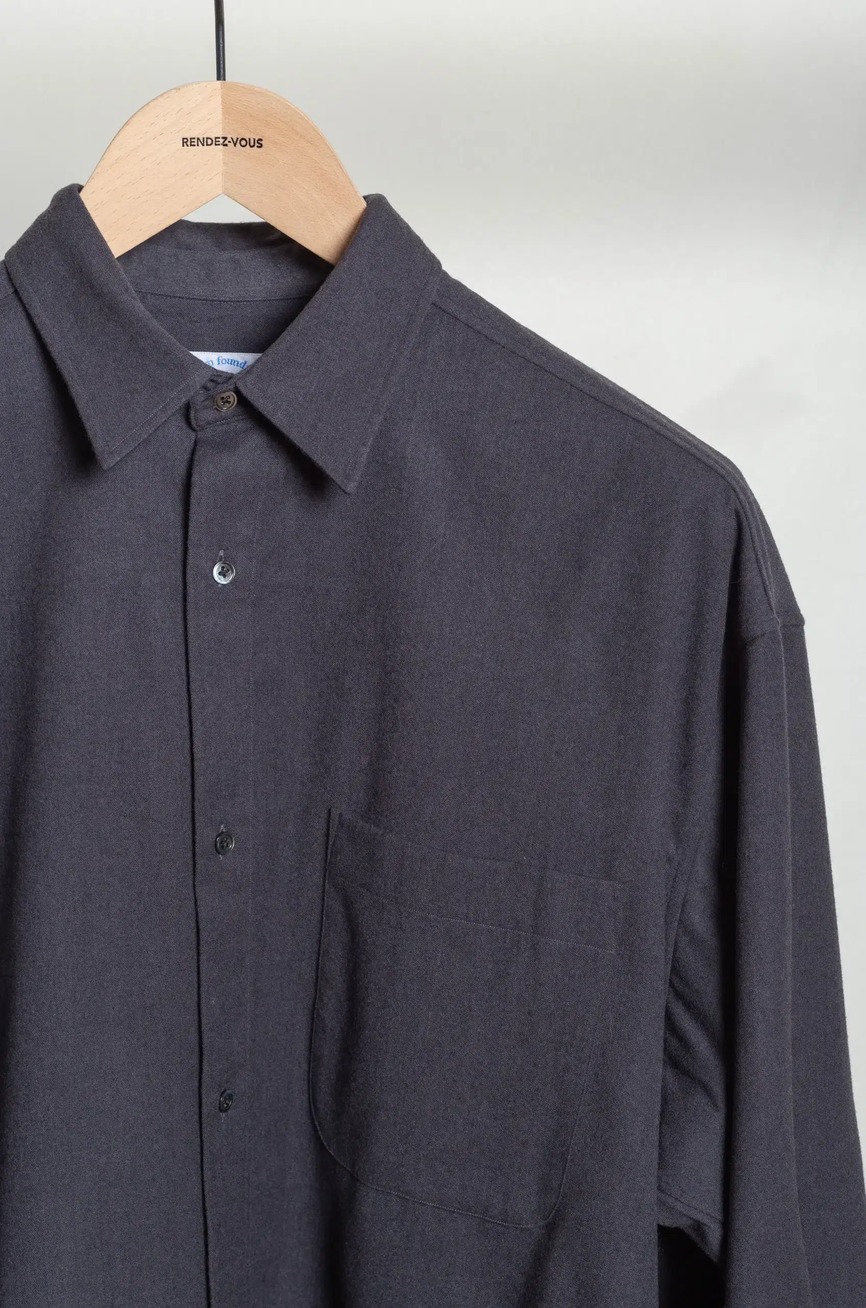 De Dam Foundation - Wool Shirt 26FW-LS-W0-01 - Dark Grey