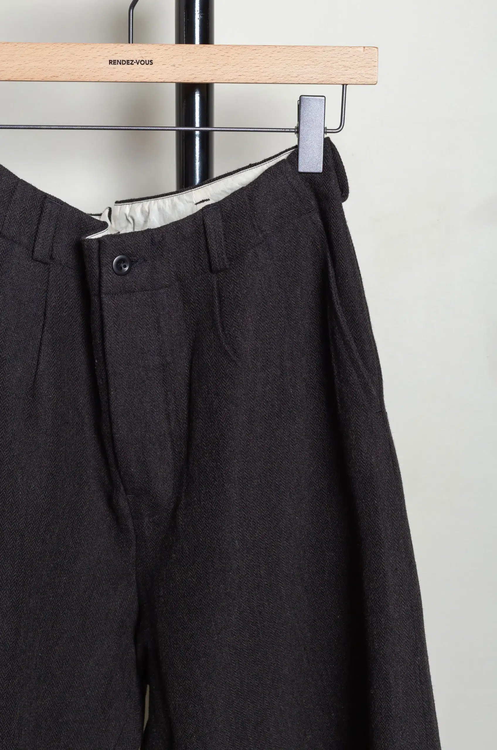 Evan Kinori - Two Pleat Pant - Black/Brown