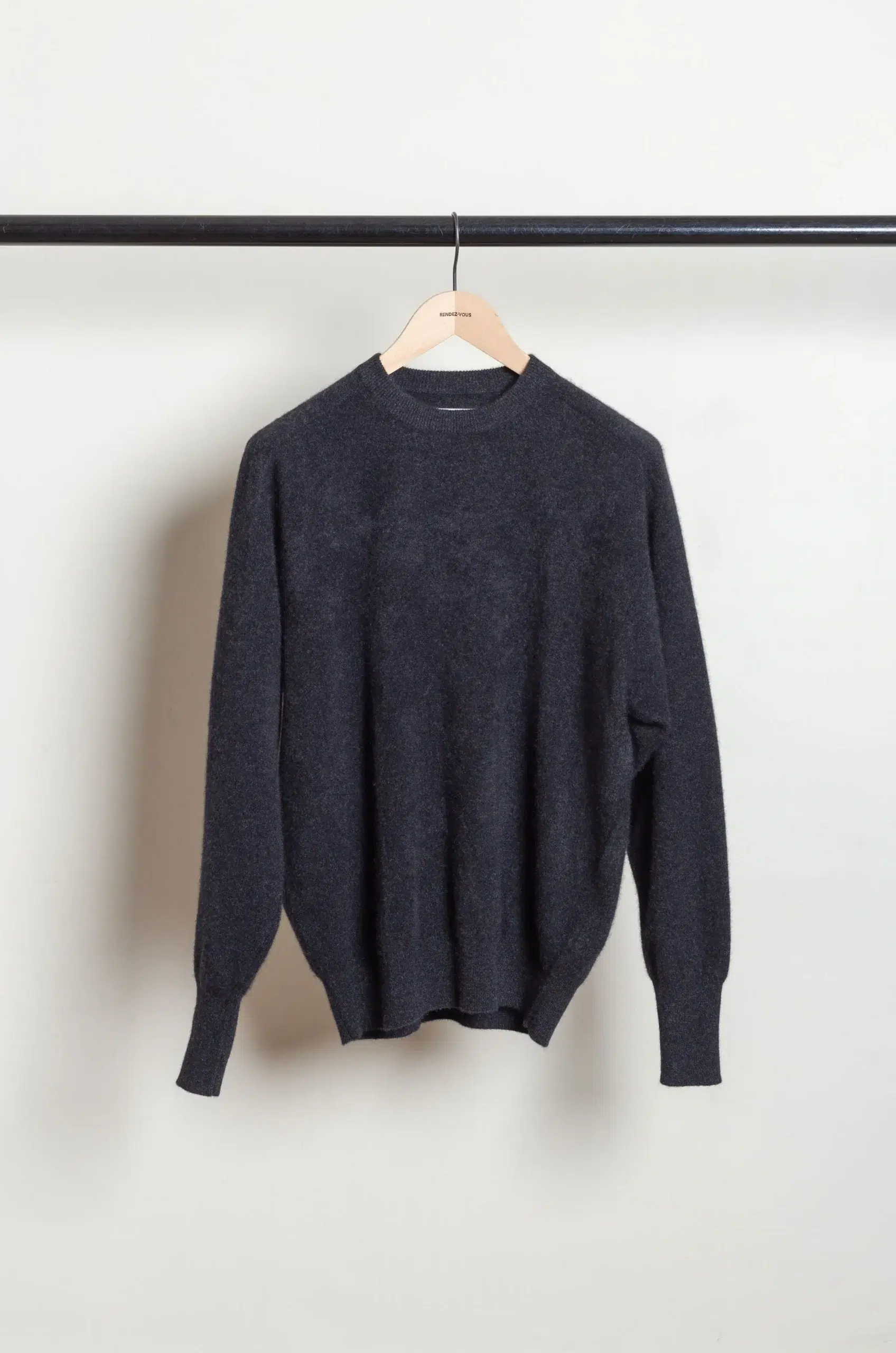 Kaptain Sunshine - KS26FKN07 Cashmere Knit Crew Pullover - TOP CHARCOAL