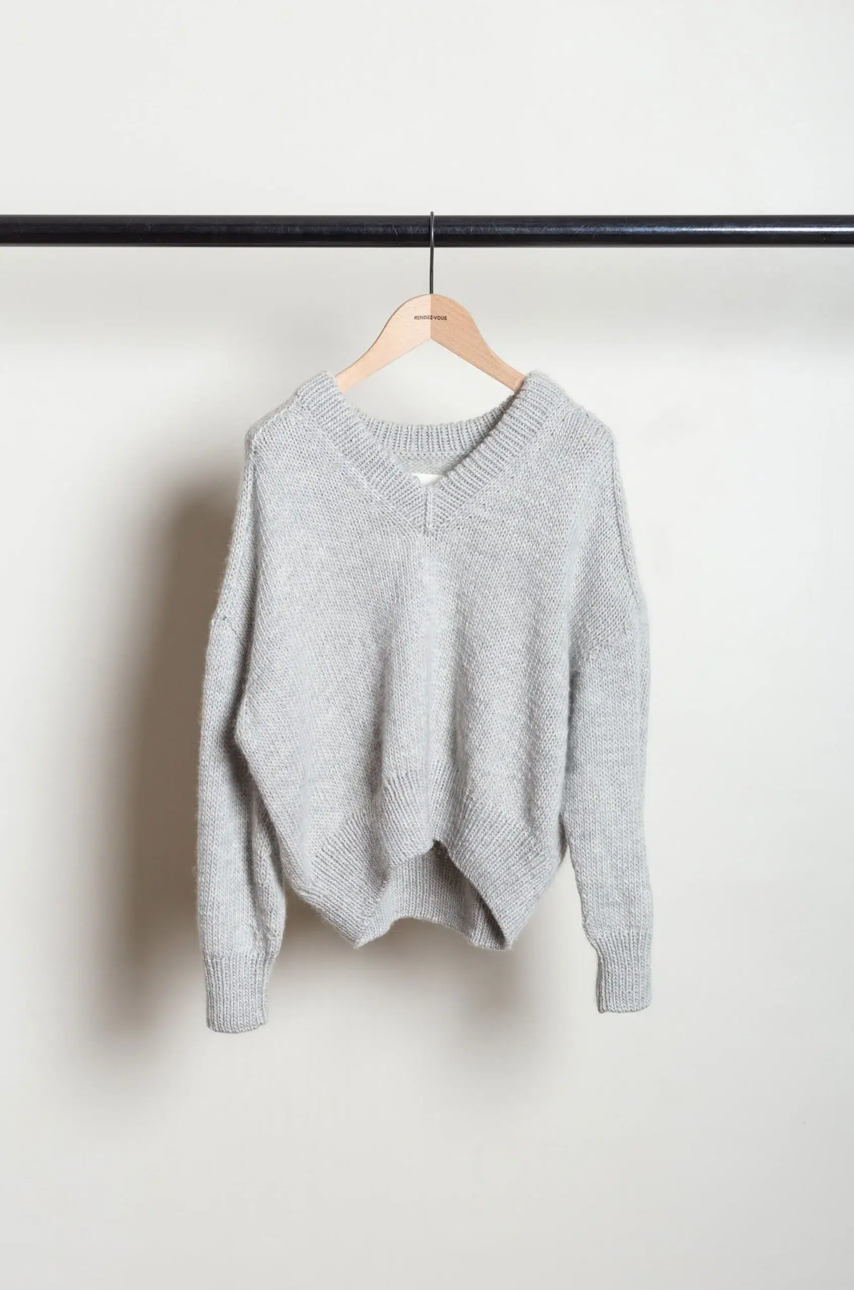 NITTO - DONNA V NECK - LIGHT GREY