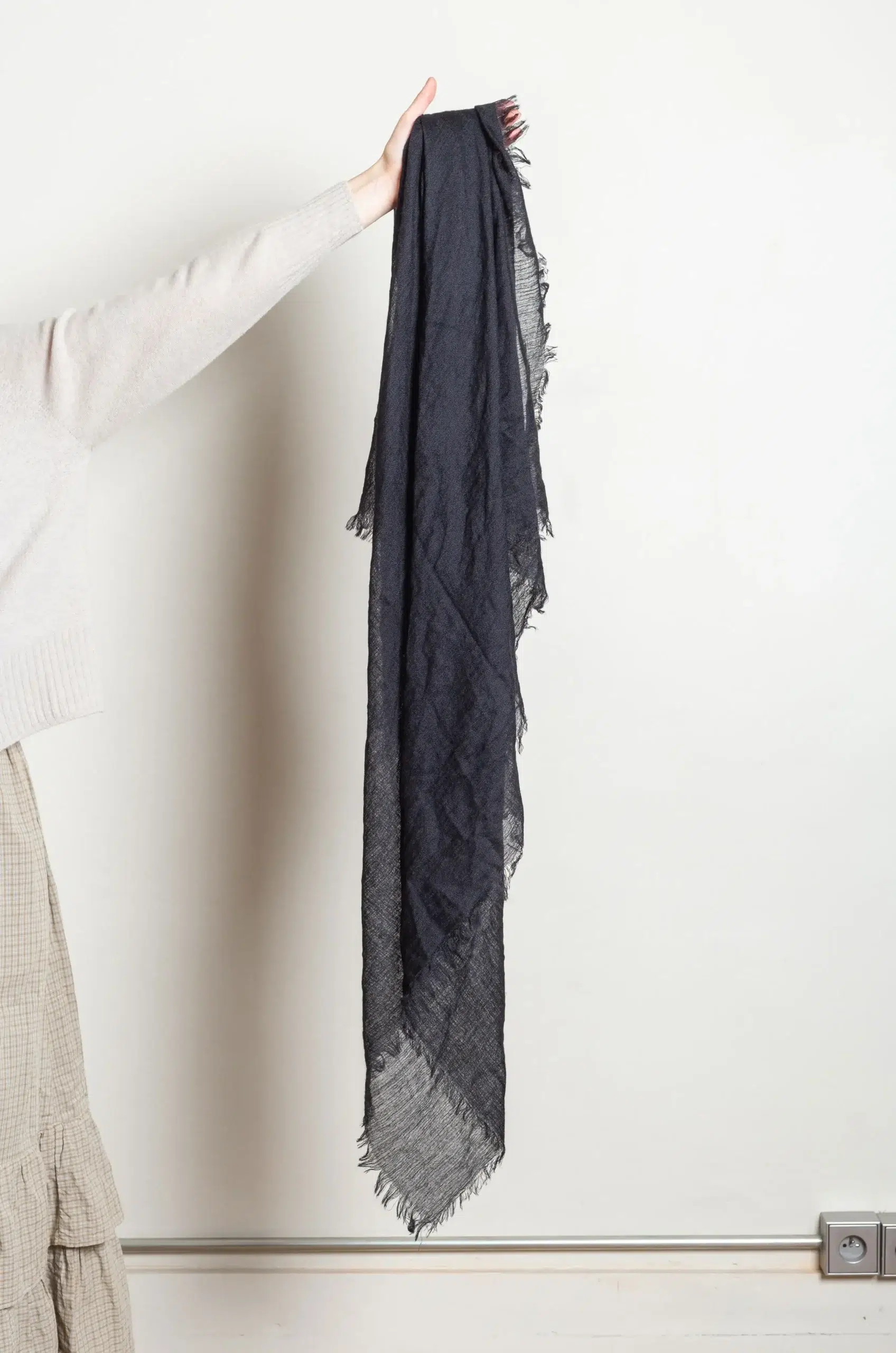 Pin 1876 - PLAIN SHAWL 5928/508 - 0002 Black