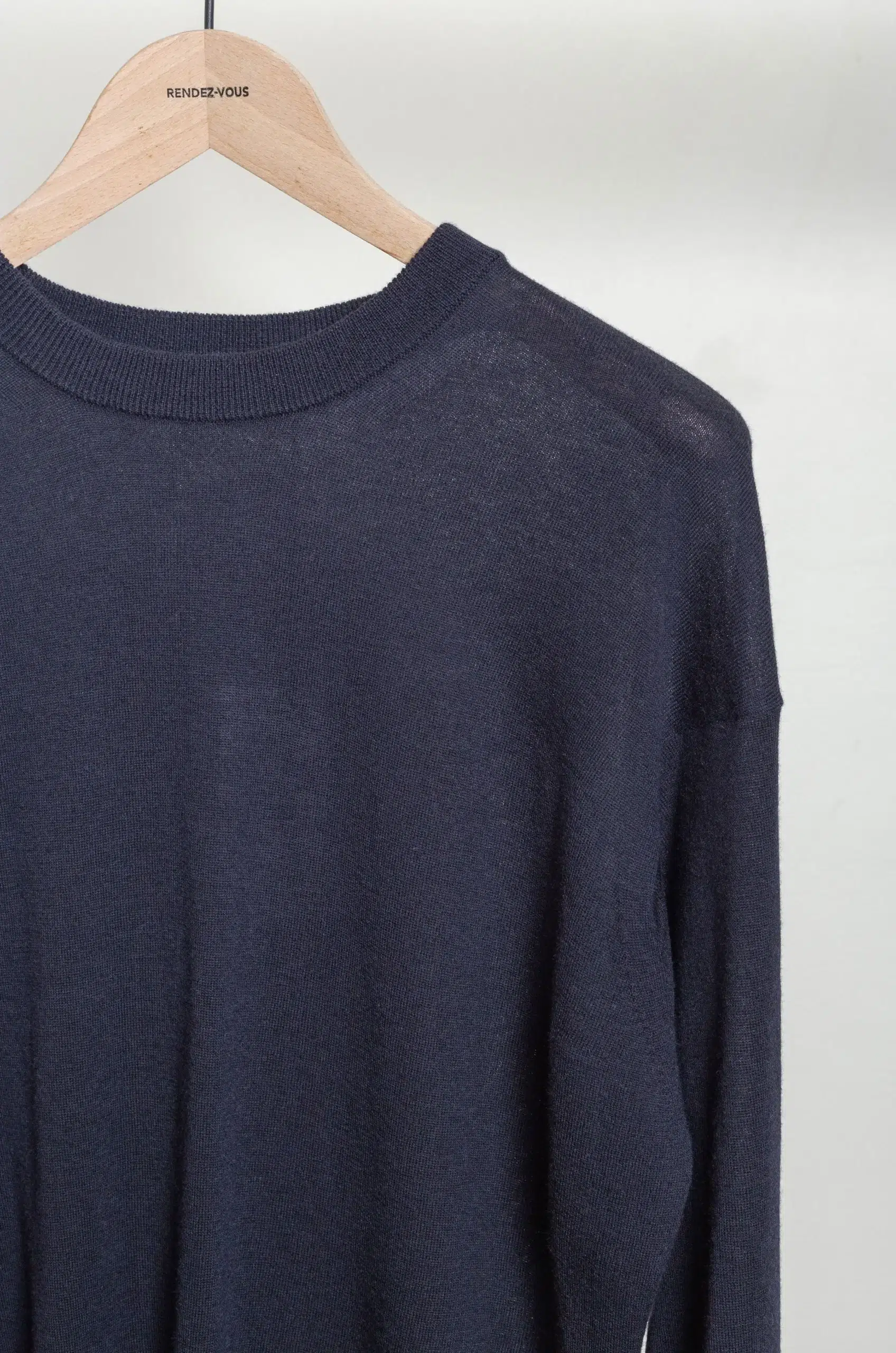 Roberto Collina - Knit LS Crewneck Sweater Comfort Fit - Navy