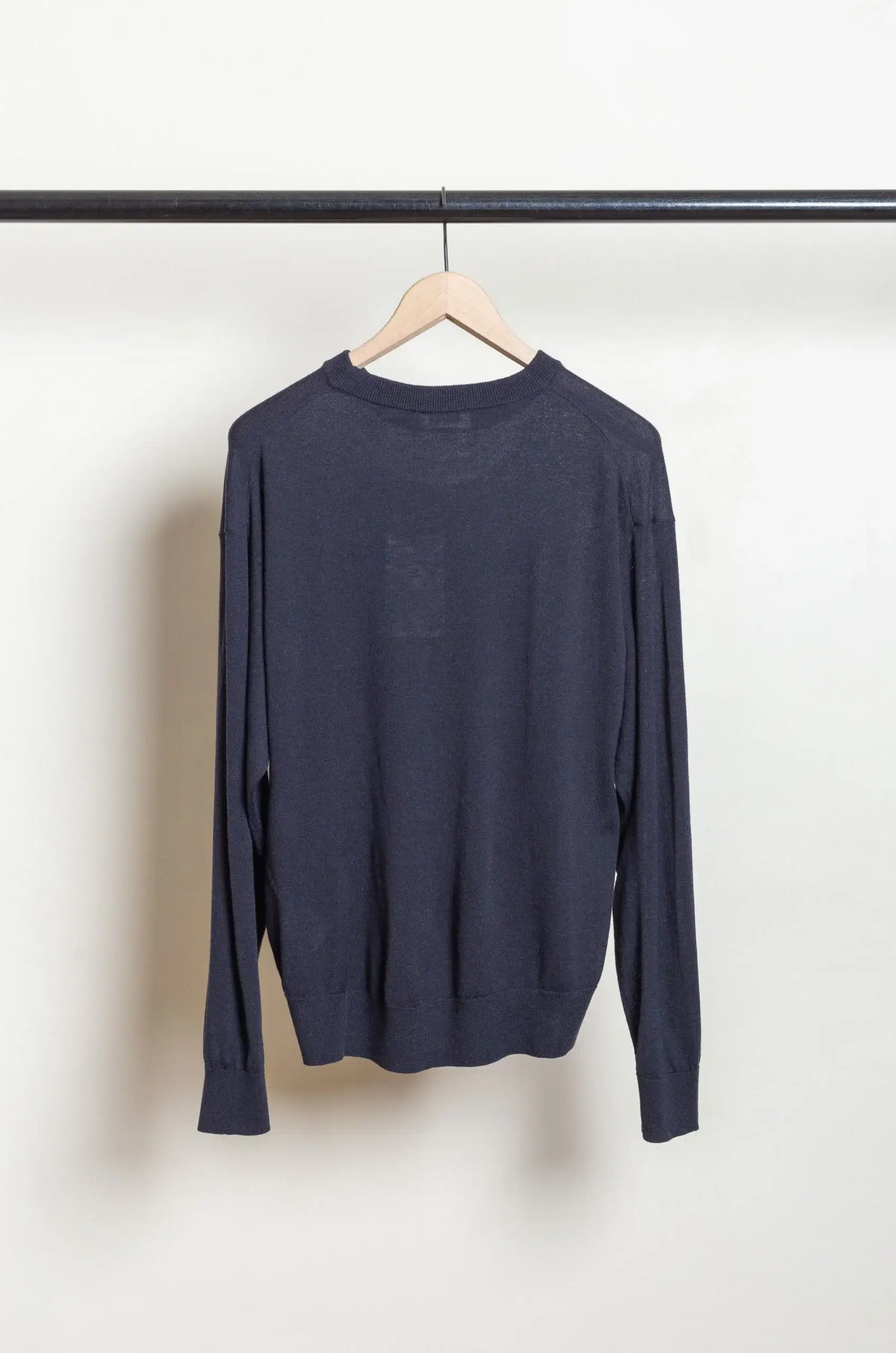 Roberto Collina - Knit LS Crewneck Sweater Comfort Fit - Navy