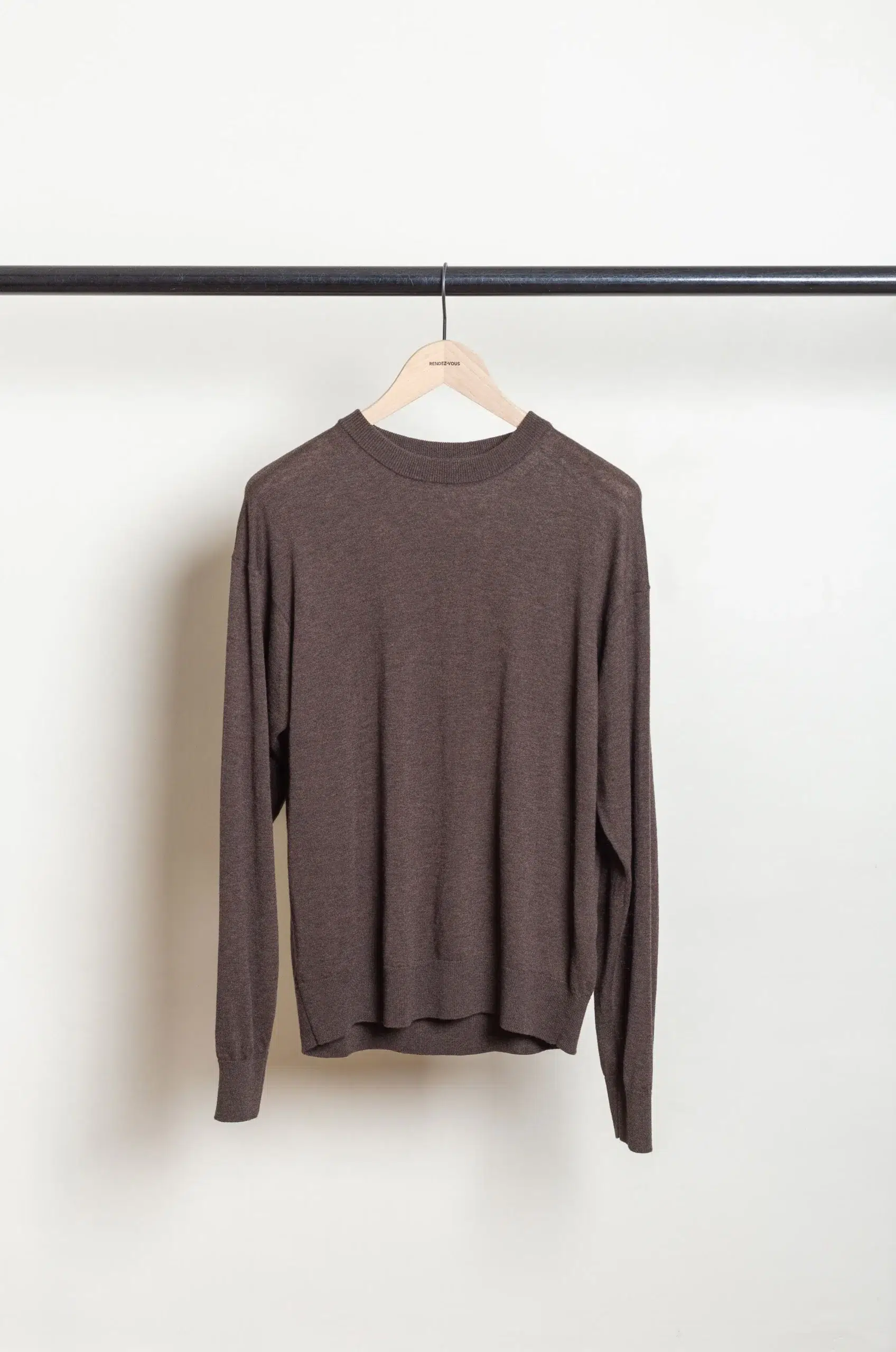 Roberto Collina - Knit LS Crewneck Sweater Comfort Fit - Corteccia