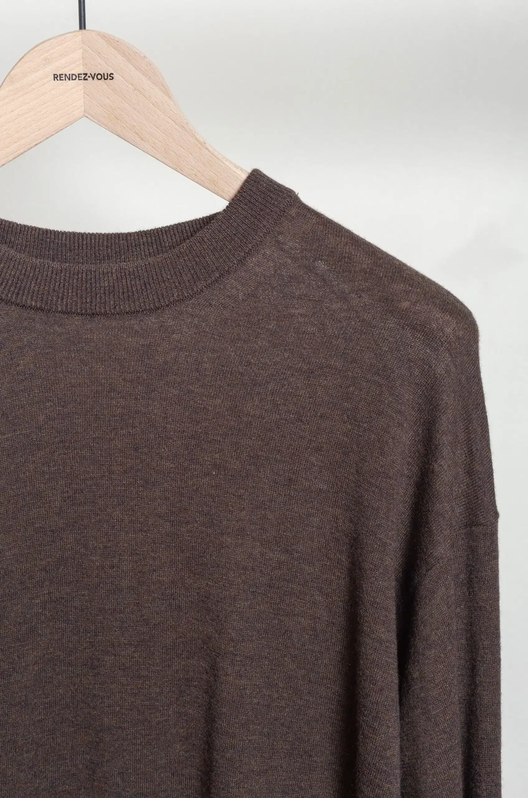 Roberto Collina - Knit LS Crewneck Sweater Comfort Fit - Corteccia