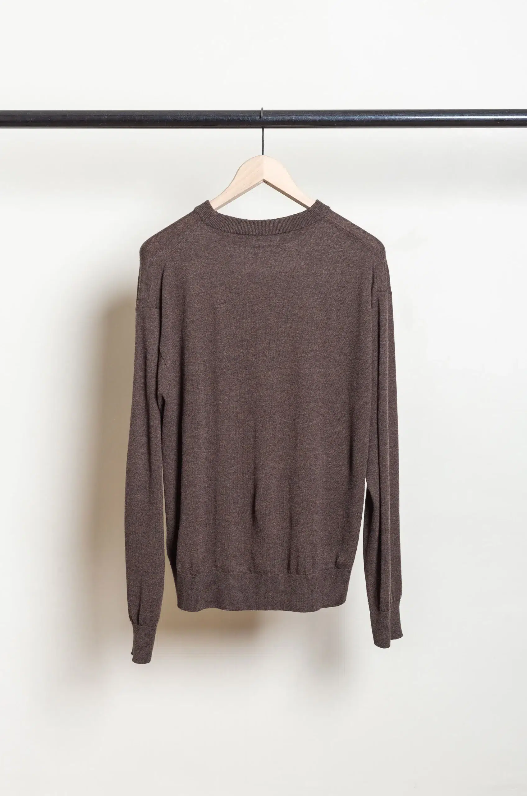 Roberto Collina - Knit LS Crewneck Sweater Comfort Fit - Corteccia
