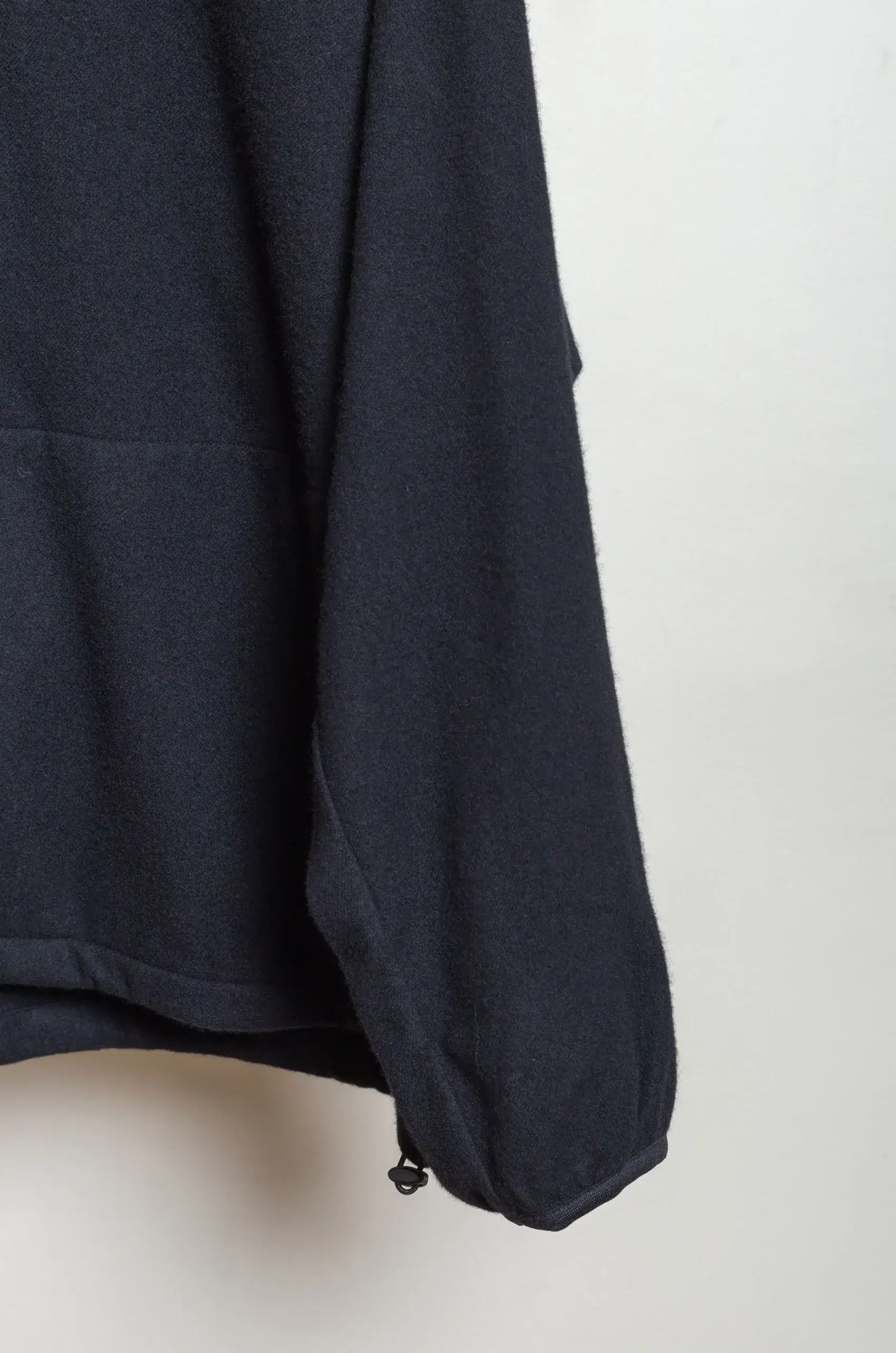 Still By Hand - Cashmere mixed high neck blouson BL04263OS - BLACK