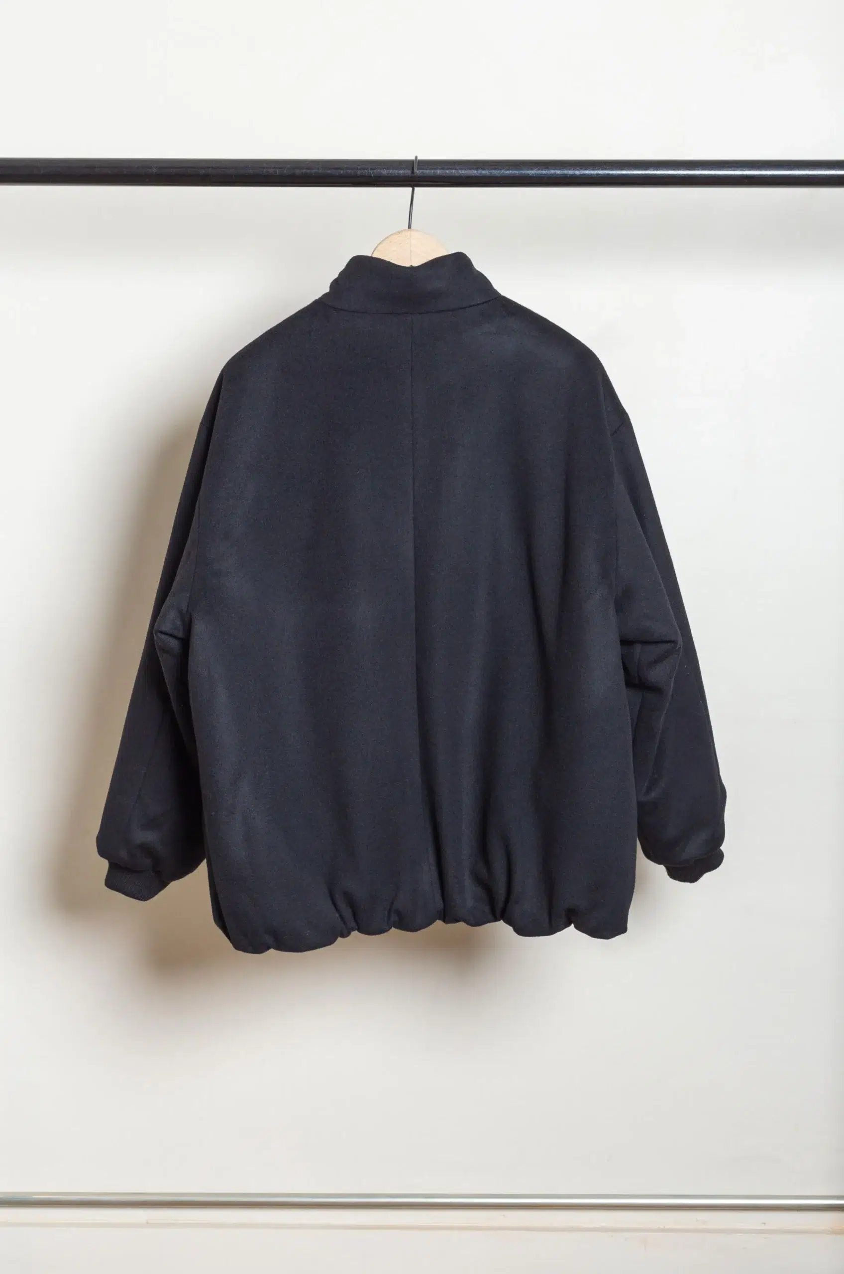 Still By Hand - Padded wool blouson BL05263OS - BLACK