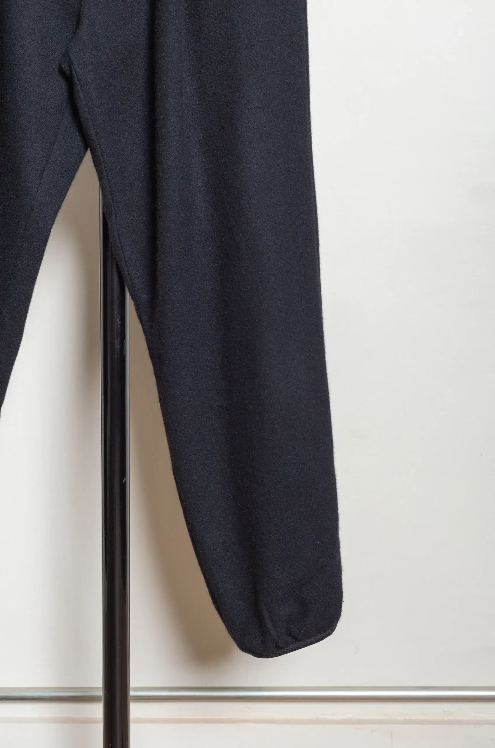 Still By Hand - Cashmere mixed easy pants PT04263OS - BLACK