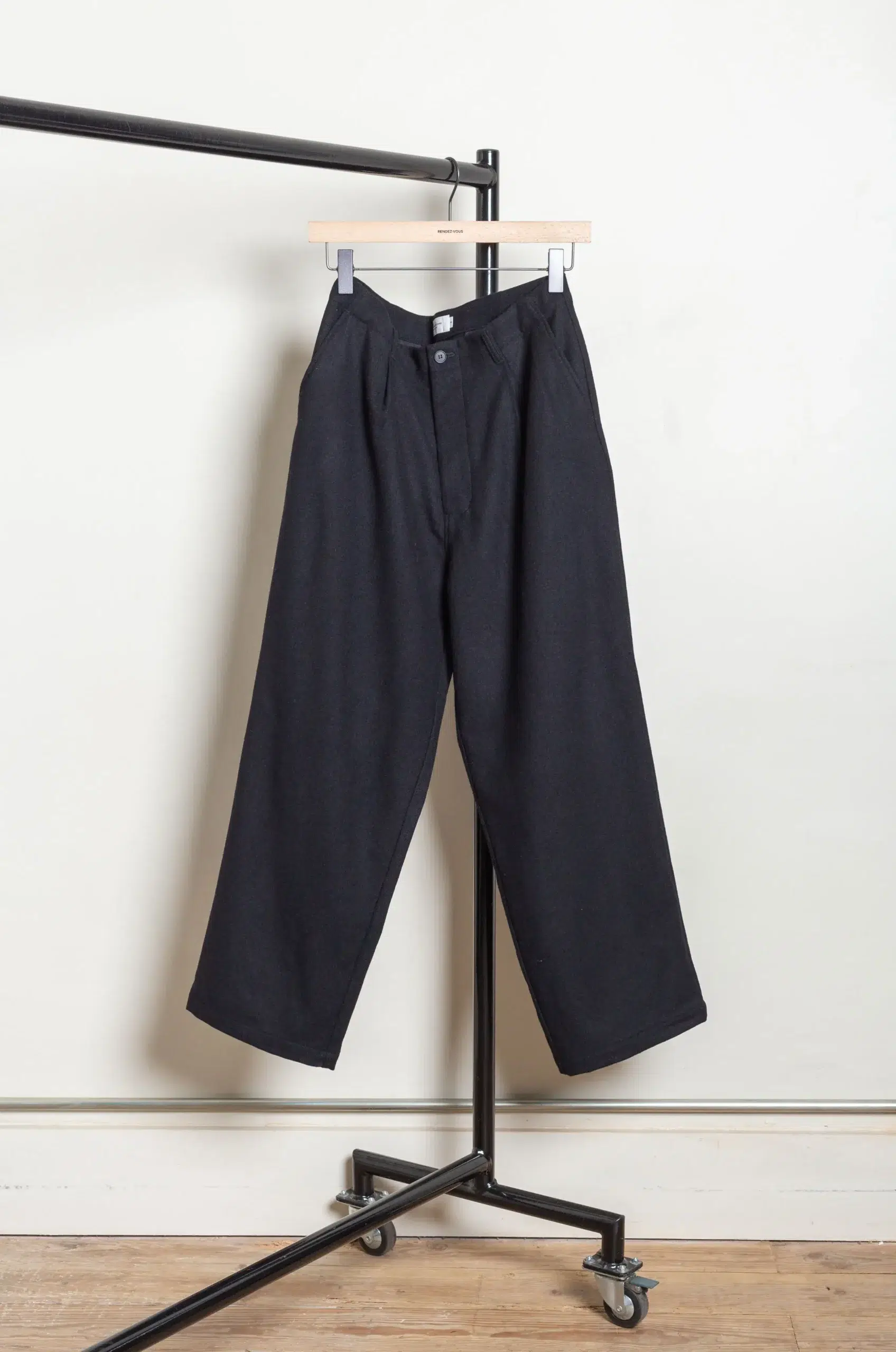 Still By Hand - W/N wide pants PT08263OS - Black