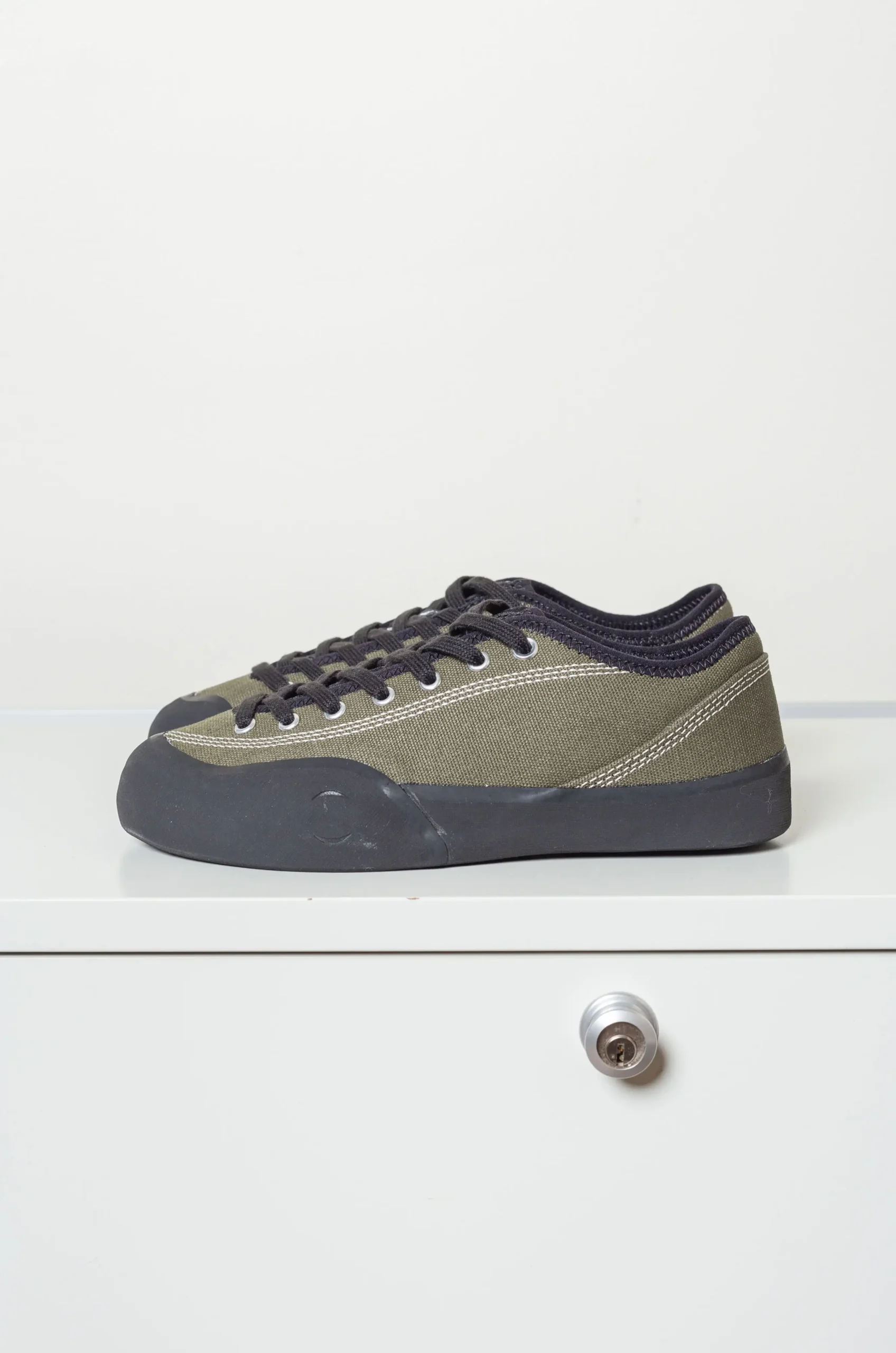VILLAGE - 1.30PM Canvas - Olive / Natural Black