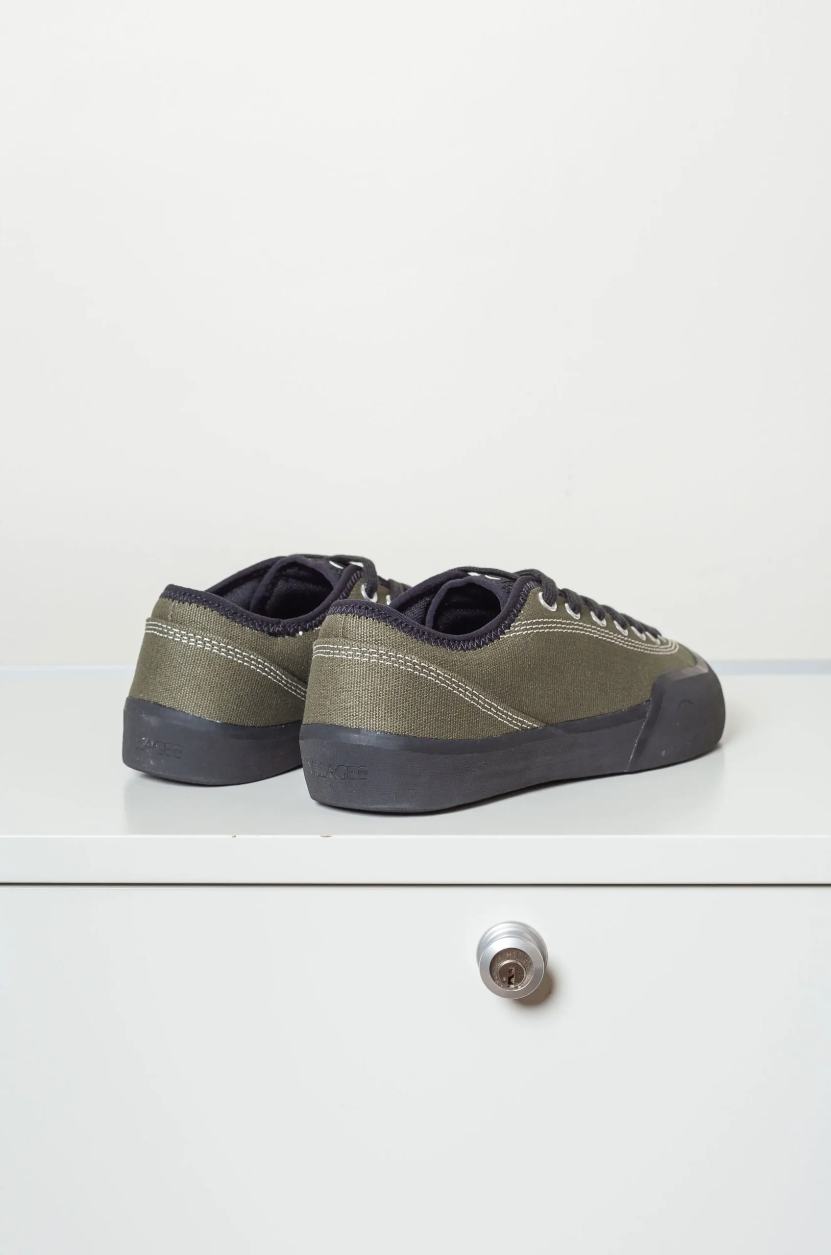 VILLAGE - 1.30PM Canvas - Olive / Natural Black