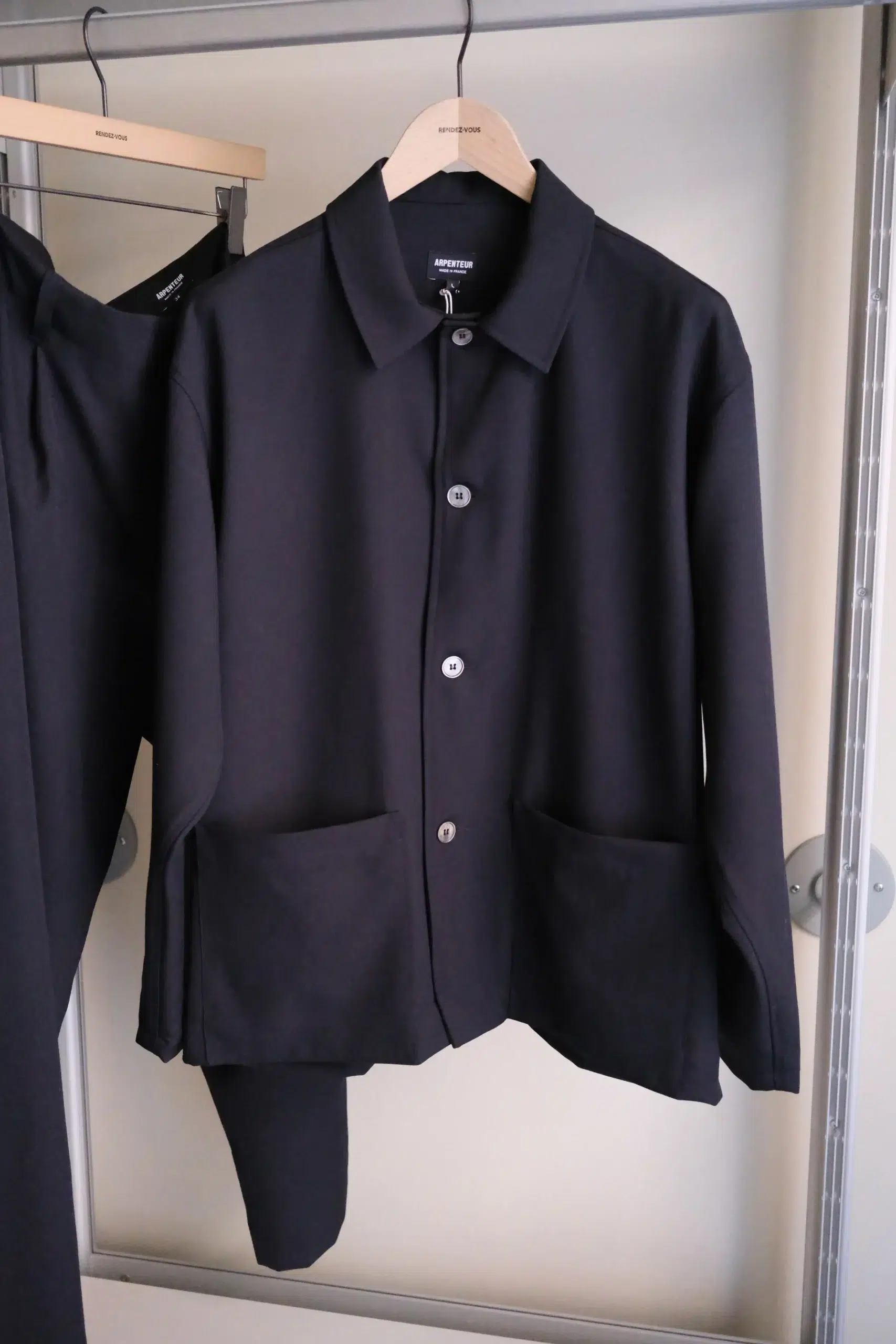 Arpenteur - REPOS J WOOL UNLINED JACKET - MIDNIGHT