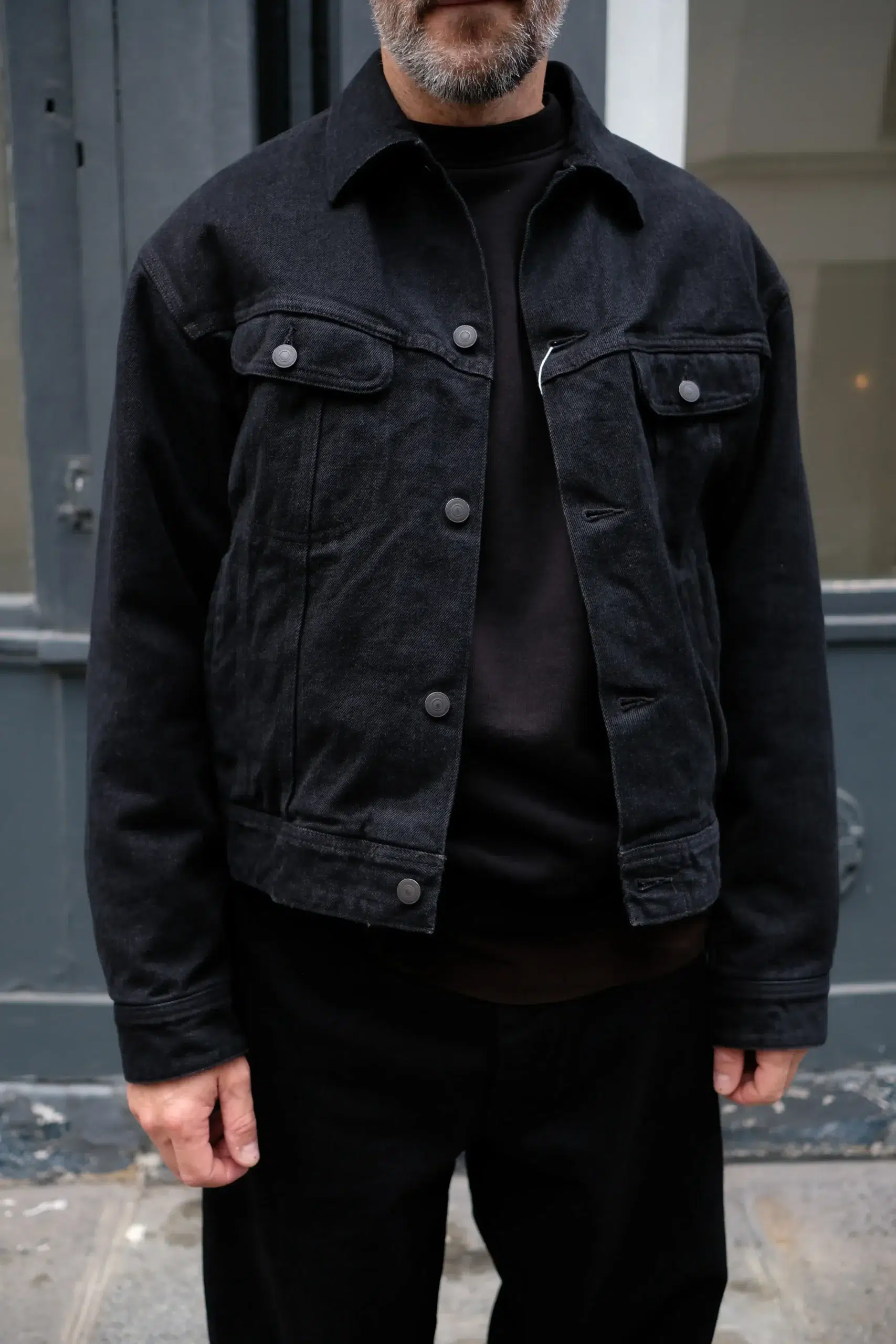 Comoli - Black Denim Jacket E03-01002 - BLACK