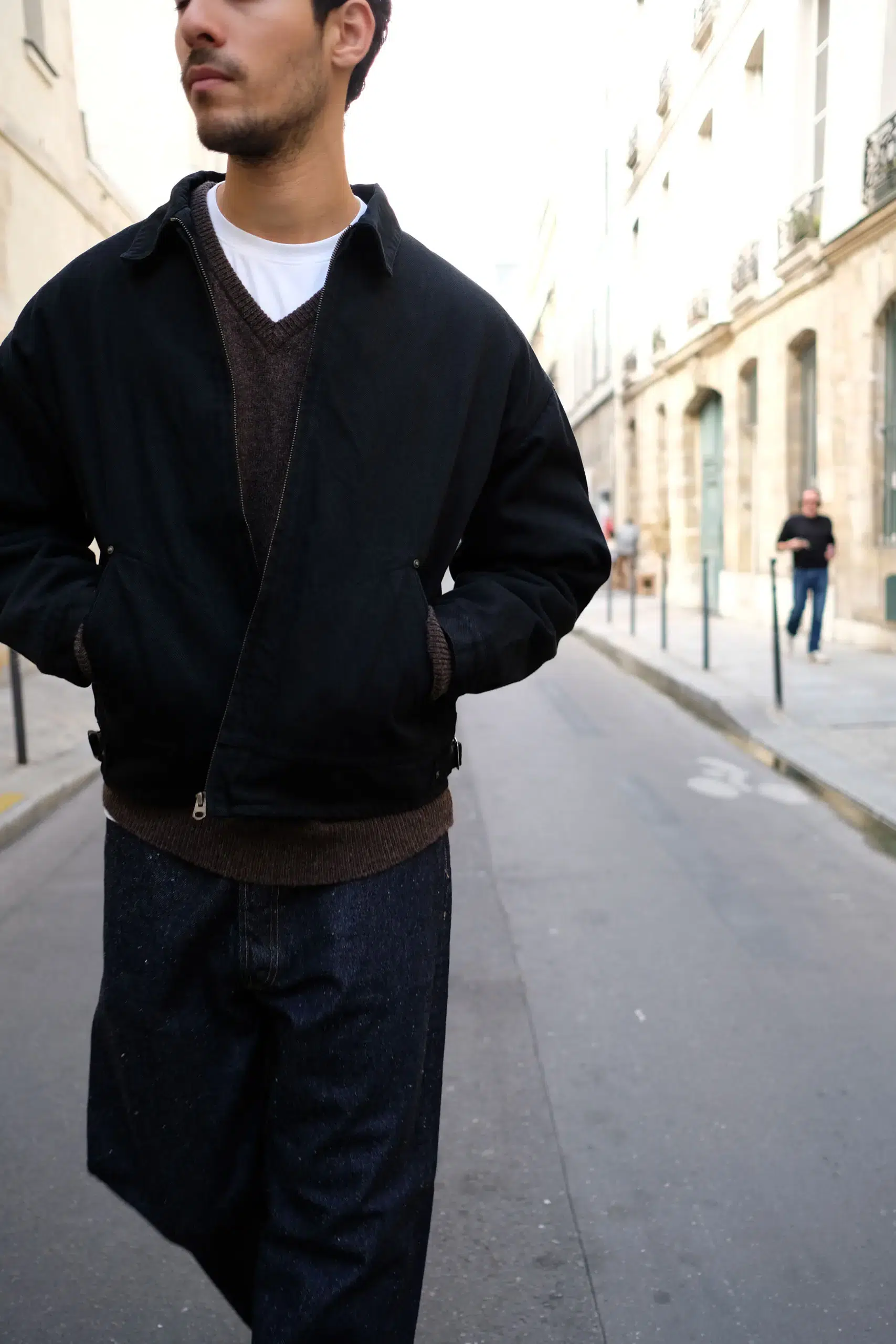 Kaptain Sunshine - Dyed Denim Work Jacket KS26FJK36 - BLACK