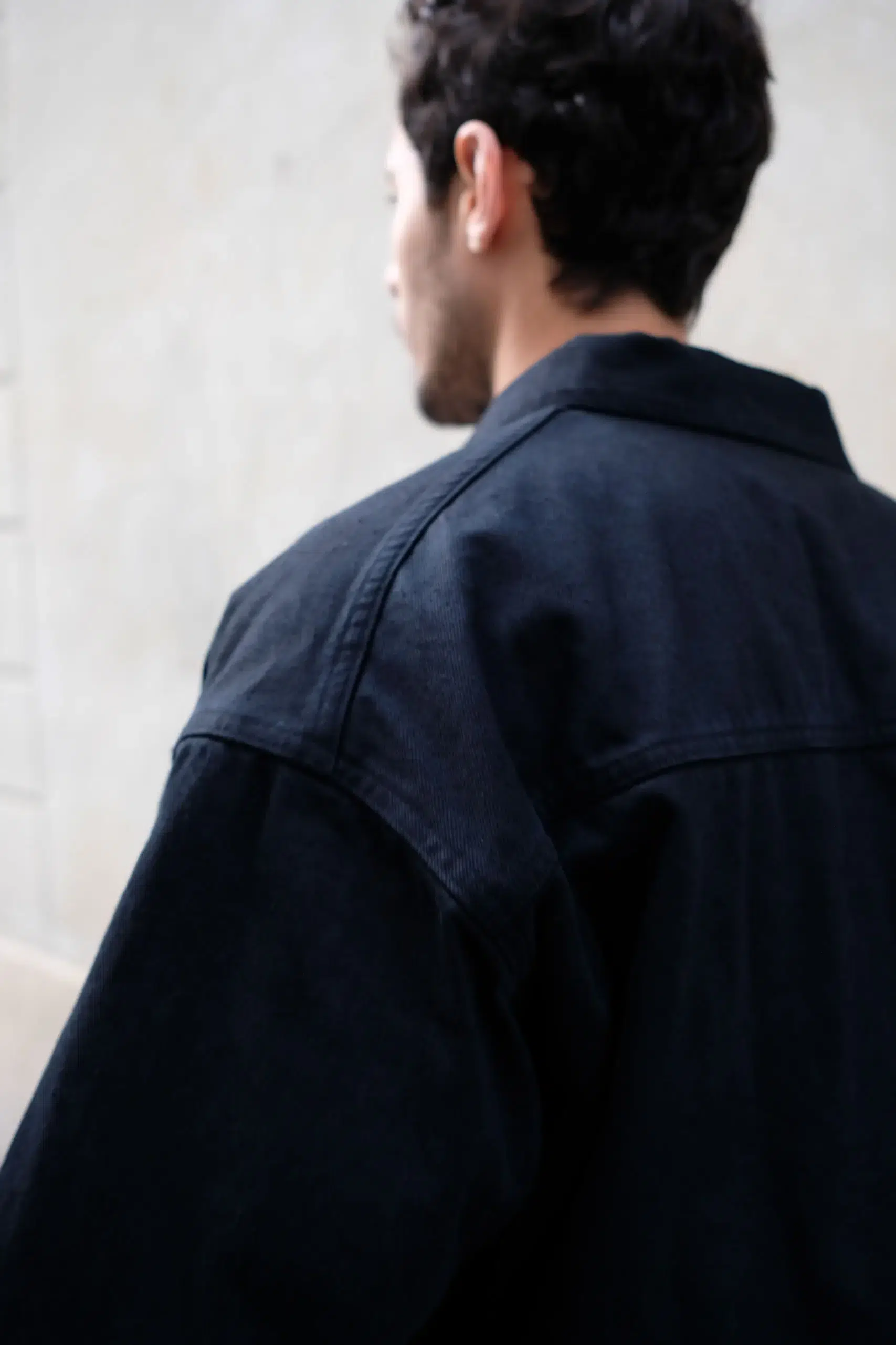 Kaptain Sunshine - Dyed Denim Work Jacket KS26FJK36 - BLACK