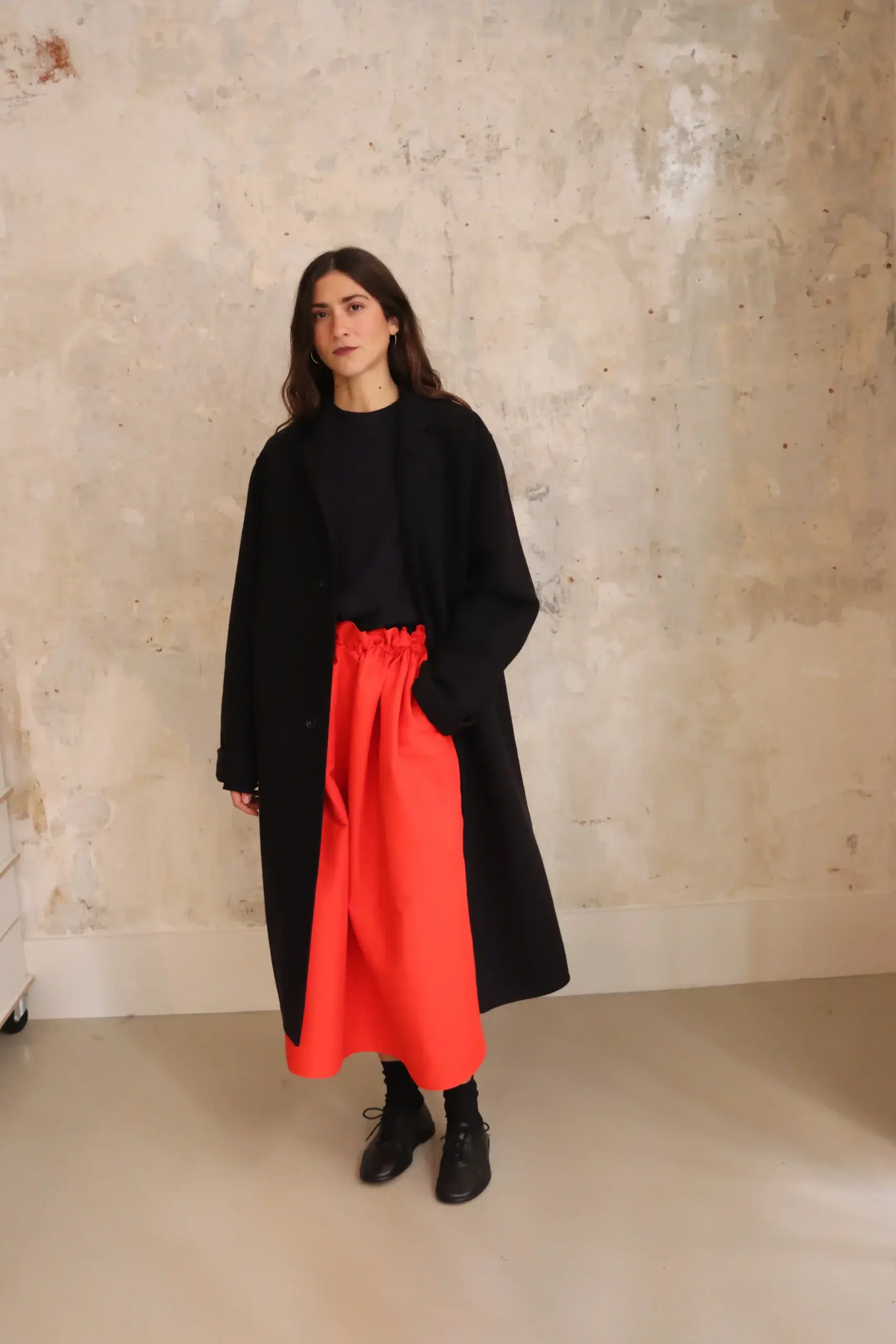 Sofie D'Hoore - SWAN-CHES slightly slanted skirt - FIRE