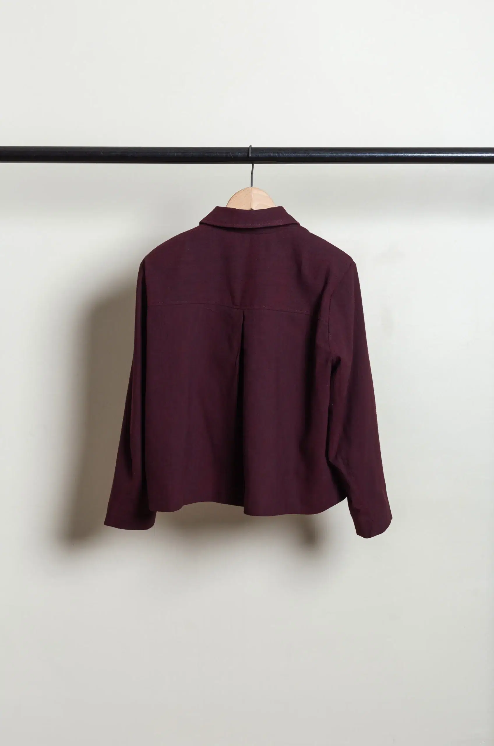 CAWLEY - COTTON/WOOL BLEND TWILL LILLIE JACKET - DARK ORCHID