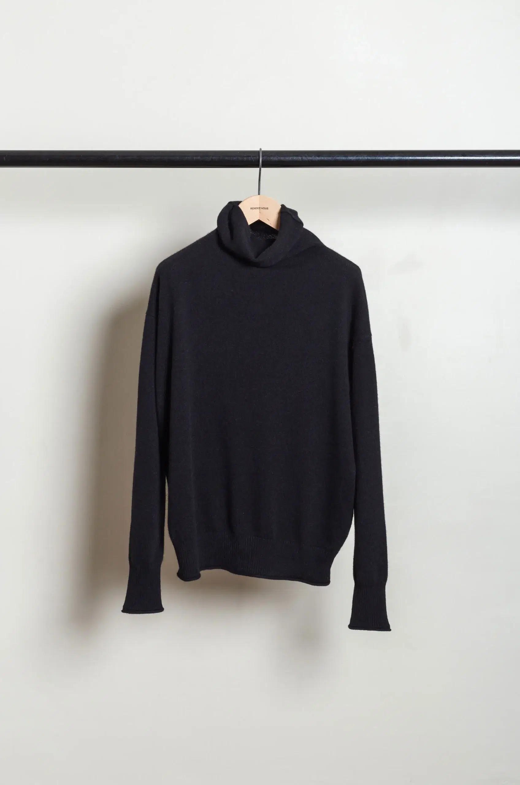 C.T. Plage - Ladies high neck longsleeve pullover CT26323-15 - BLACK CASHMERE