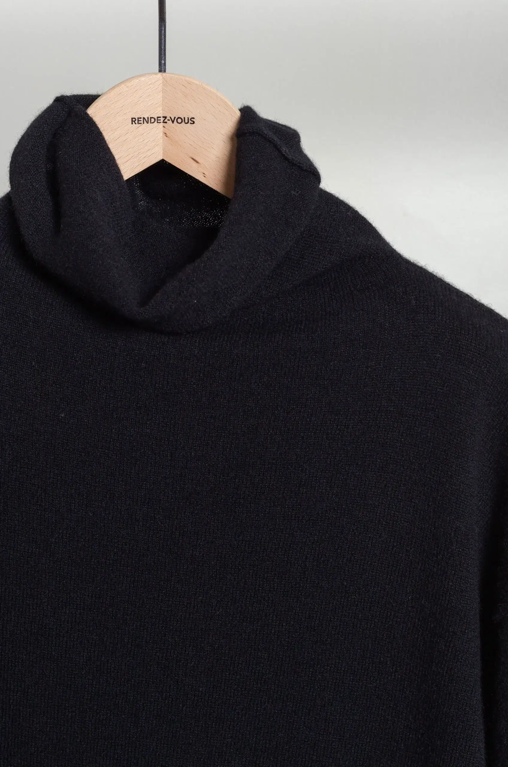 C.T. Plage - Ladies high neck longsleeve pullover CT26323-15 - BLACK CASHMERE