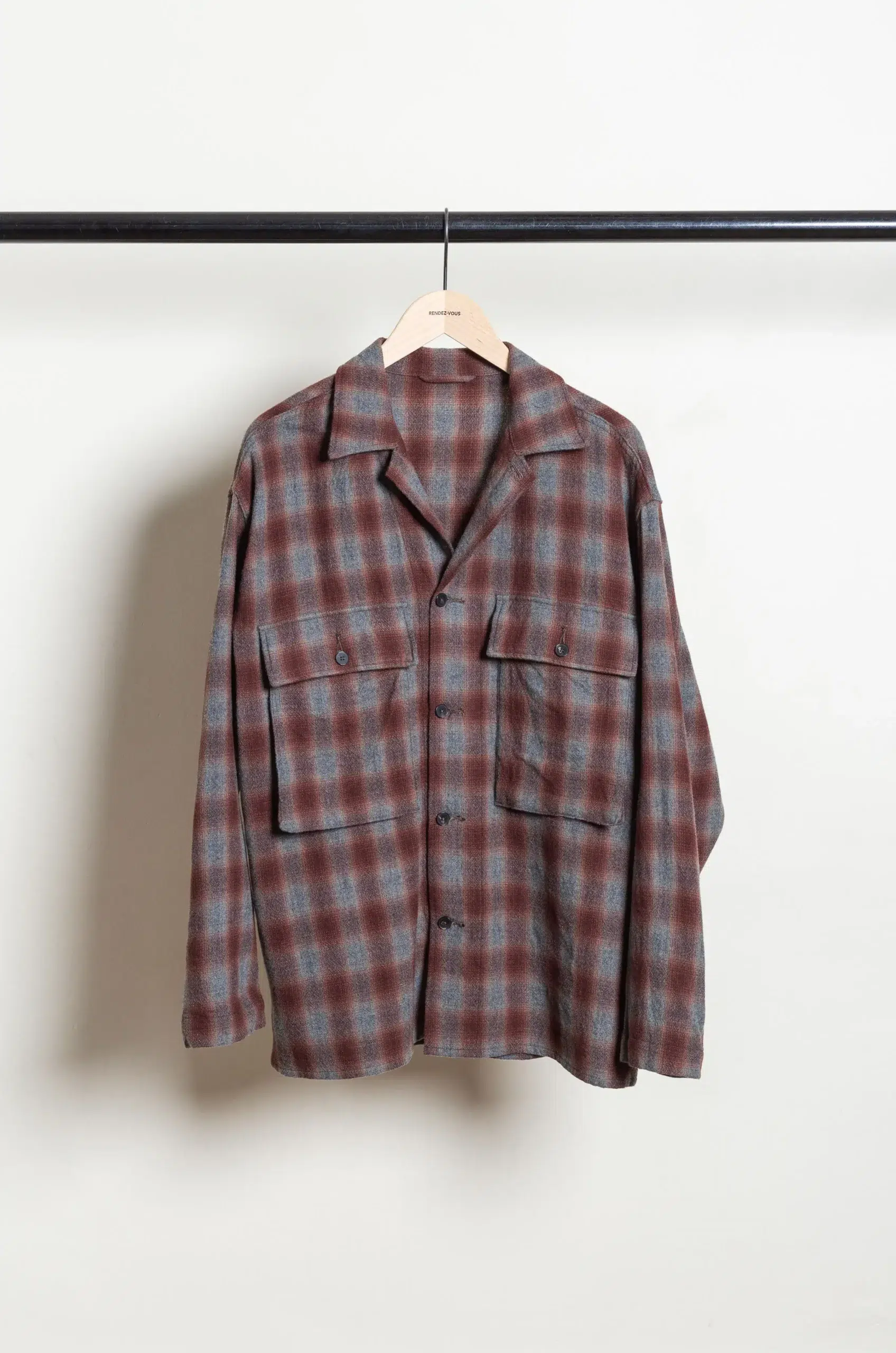 Kaptain Sunshine - Alpaca Wool Field Shirt Jacket KS26FSH10 - GREY