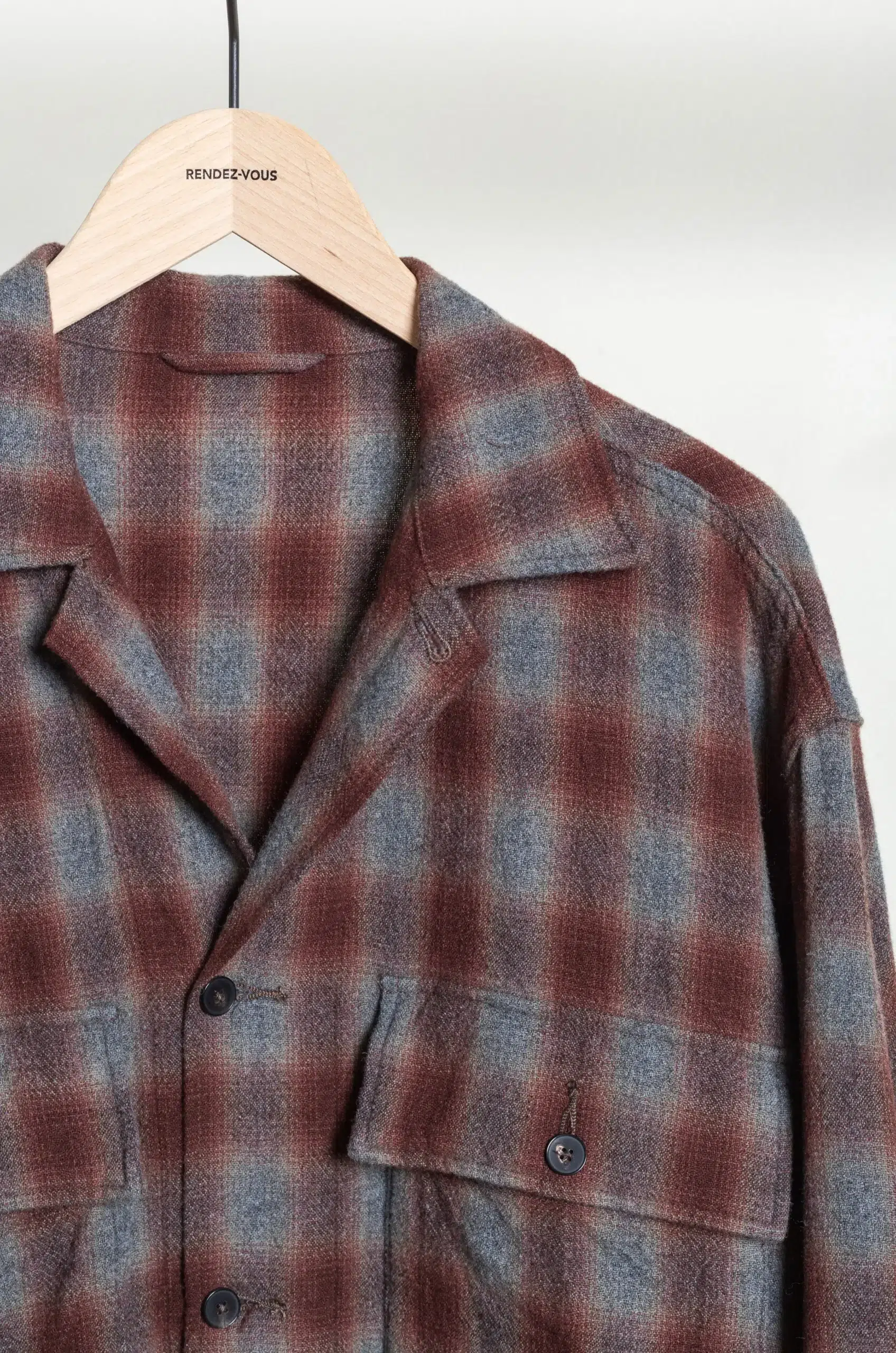 Kaptain Sunshine - Alpaca Wool Field Shirt Jacket KS26FSH10 - GREY