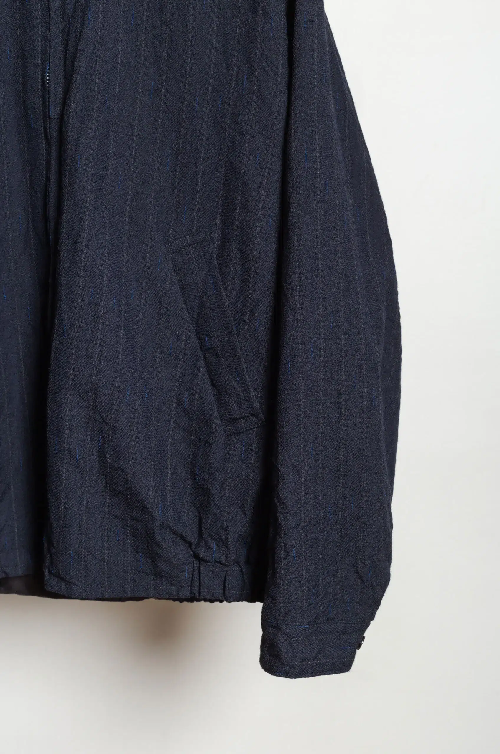 Kaptain Sunshine - Wool Stripe Zip Blouson KS26FJK21 - NAVY
