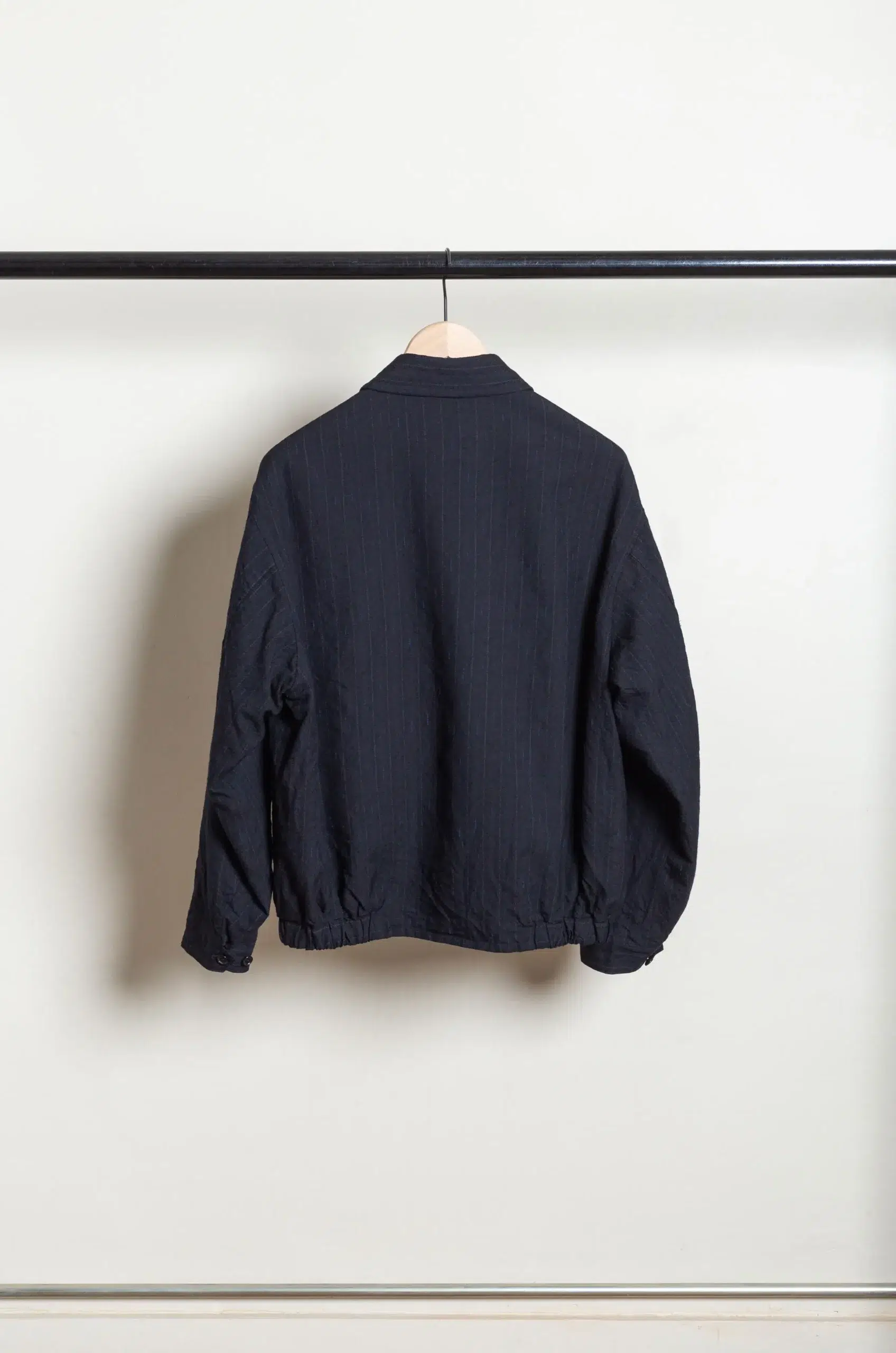 Kaptain Sunshine - Wool Stripe Zip Blouson KS26FJK21 - NAVY