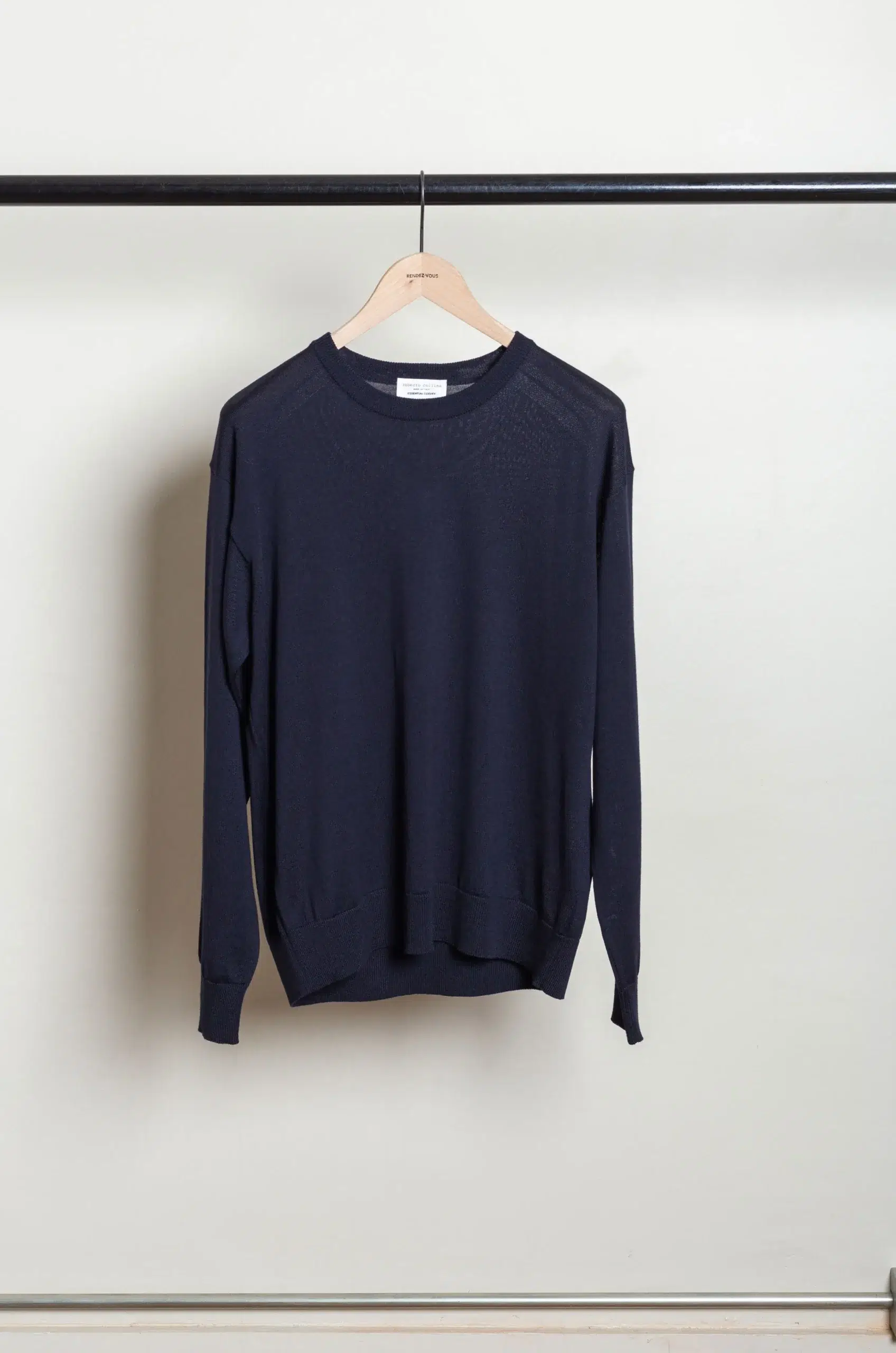 Roberto Collina - KNIT LS CREWNECK SWEATER 263MYB01101 - NAVY