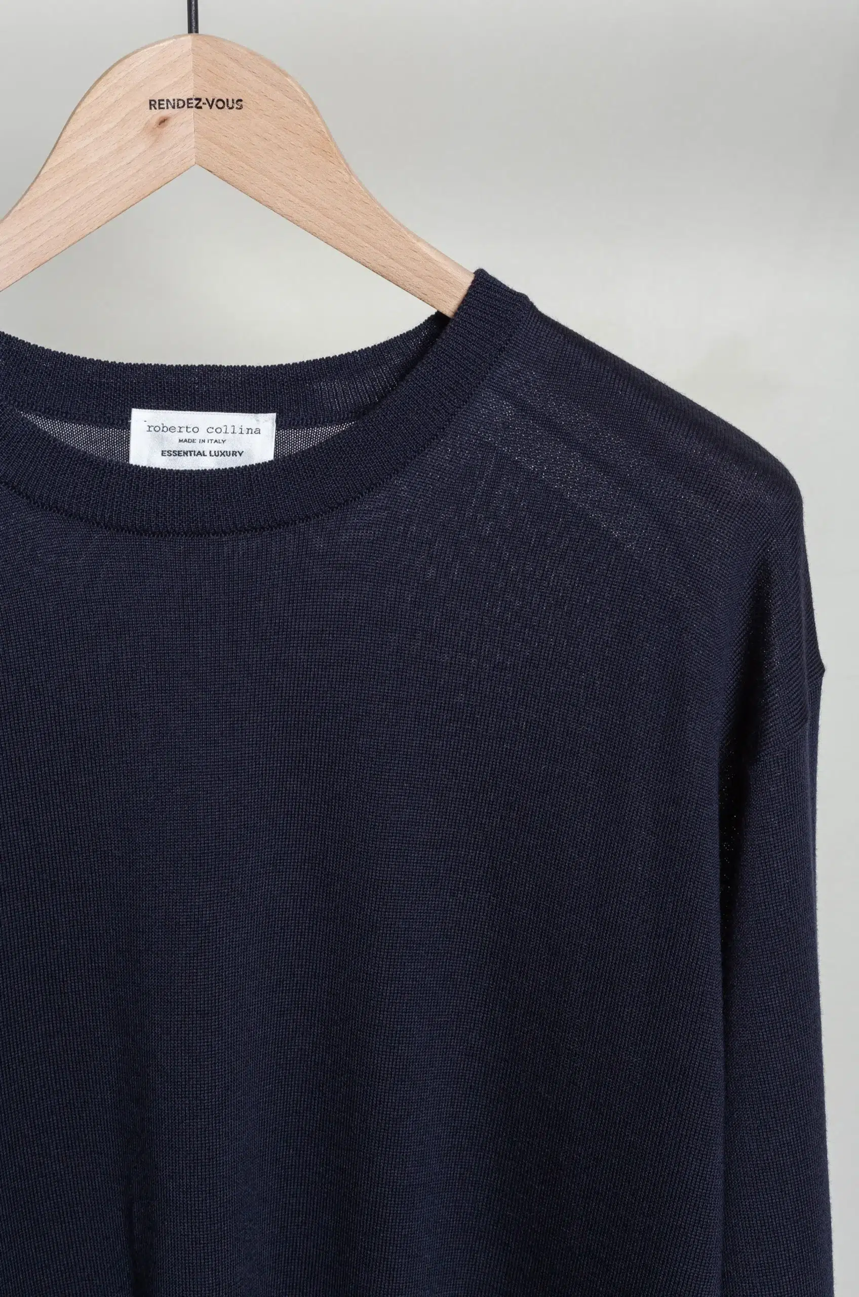 Roberto Collina - KNIT LS CREWNECK SWEATER 263MYB01101 - NAVY