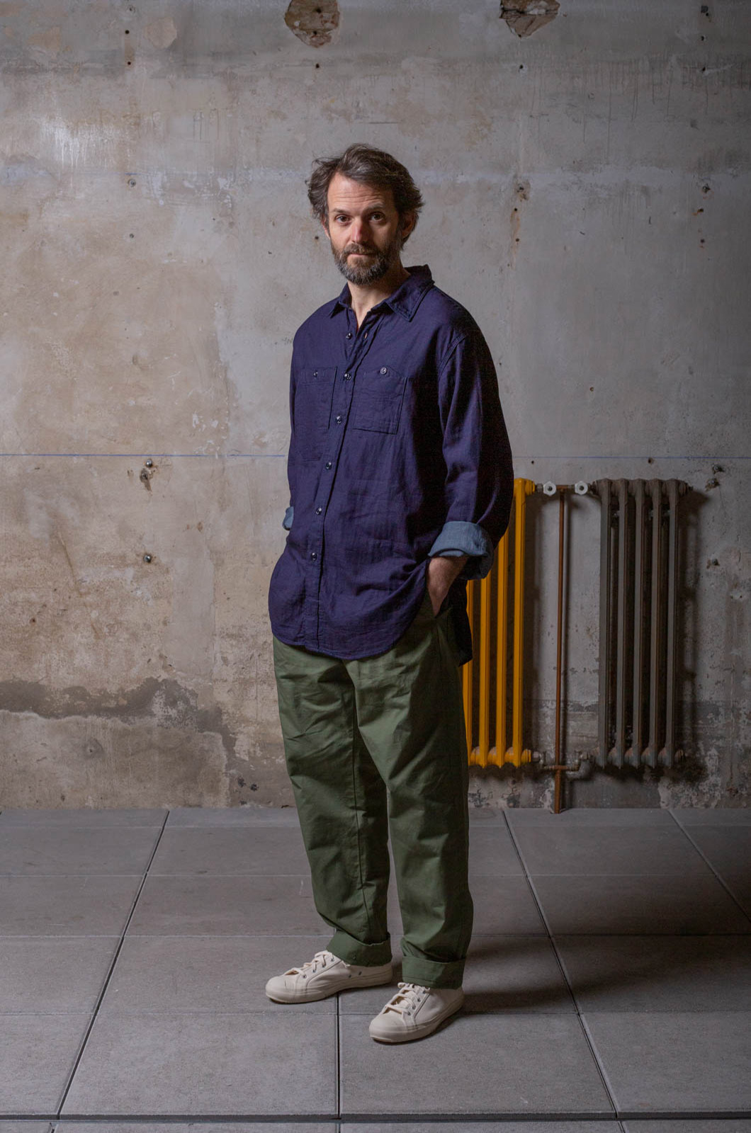 Engineered Garments -Work Shirt - Indigo Cotton Gauze