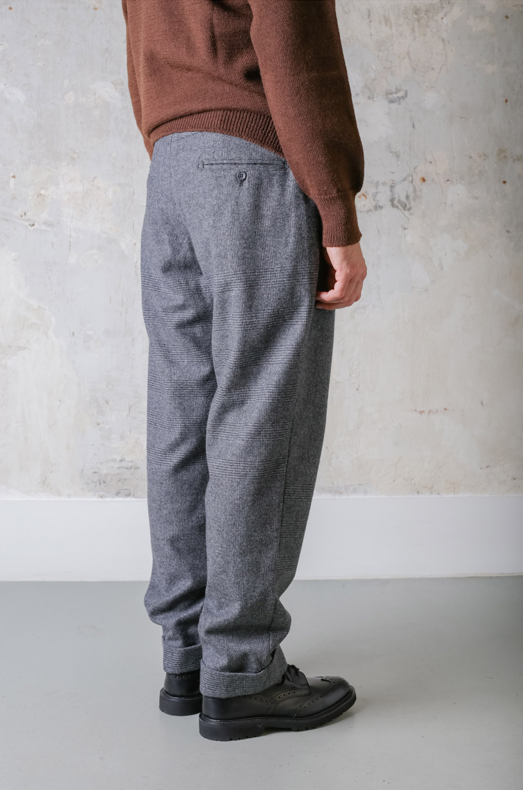 Engineered Garments - Andover Pant - Grey Wool Glen Plaid Strip