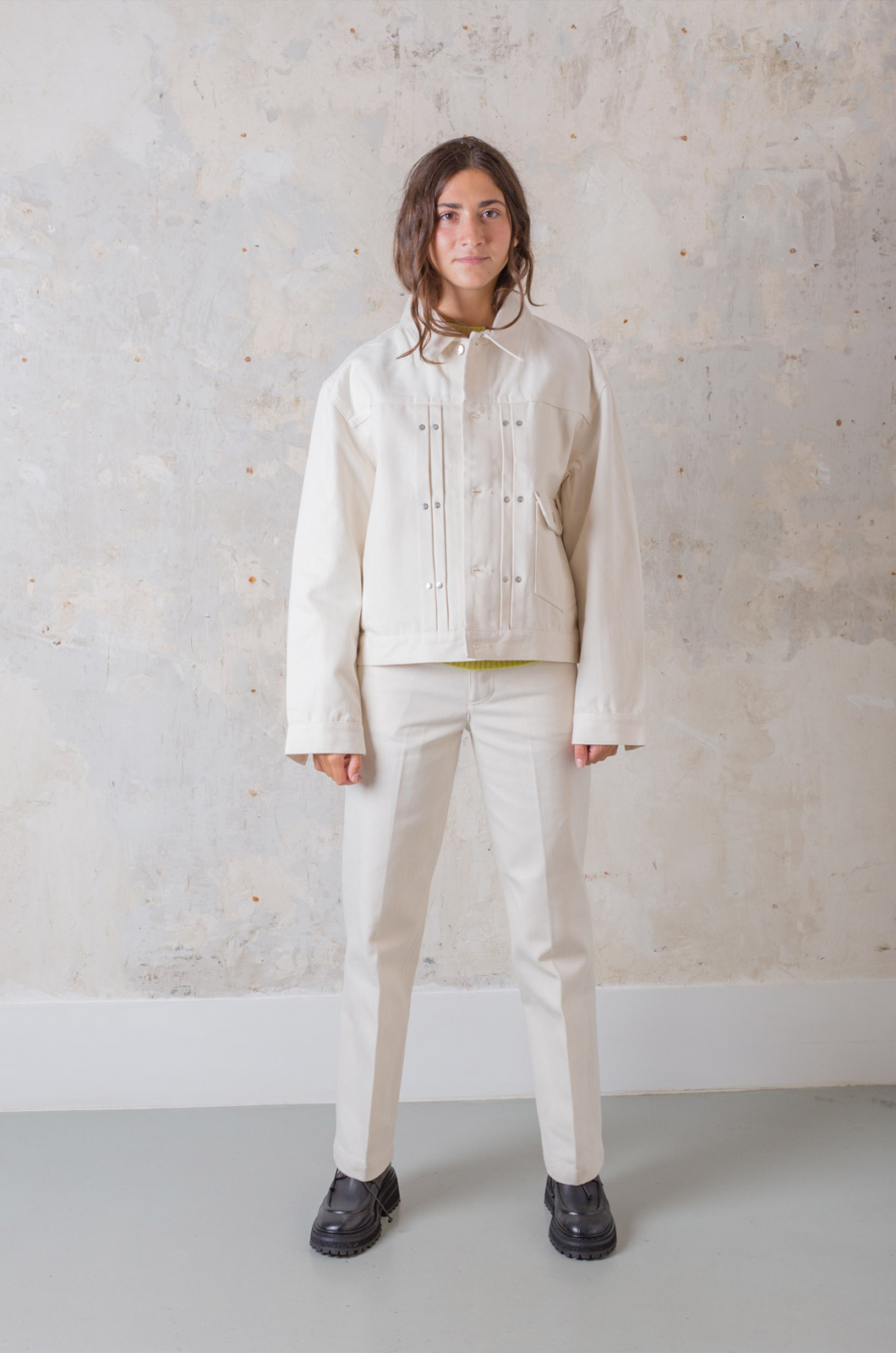 Tanaka - Women New Classic Jean Jacket - Raw White