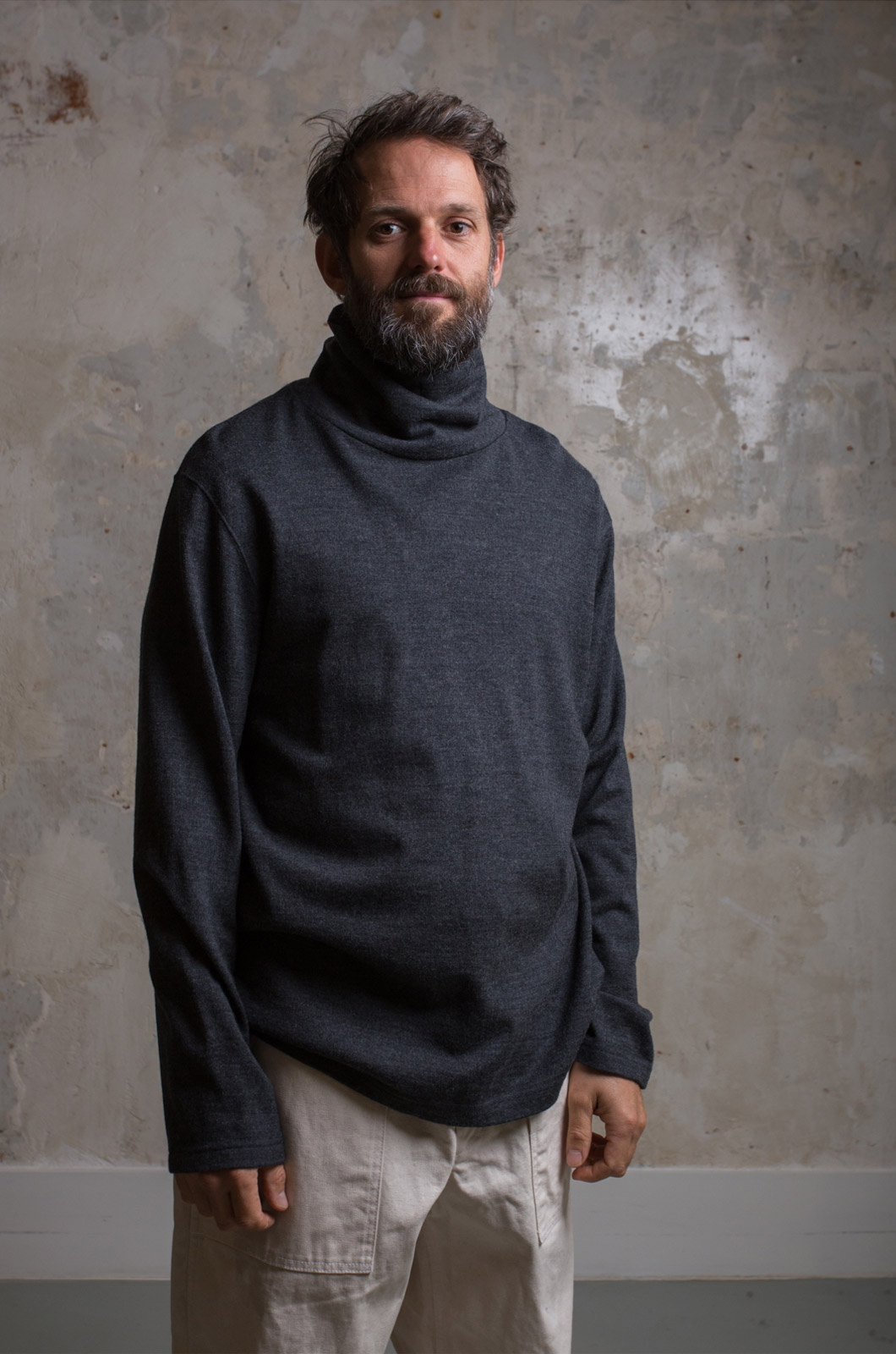 TS(S) - Turtle Neck Washable High Gauge - Charcoal - RENDEZ-VOUS STORE