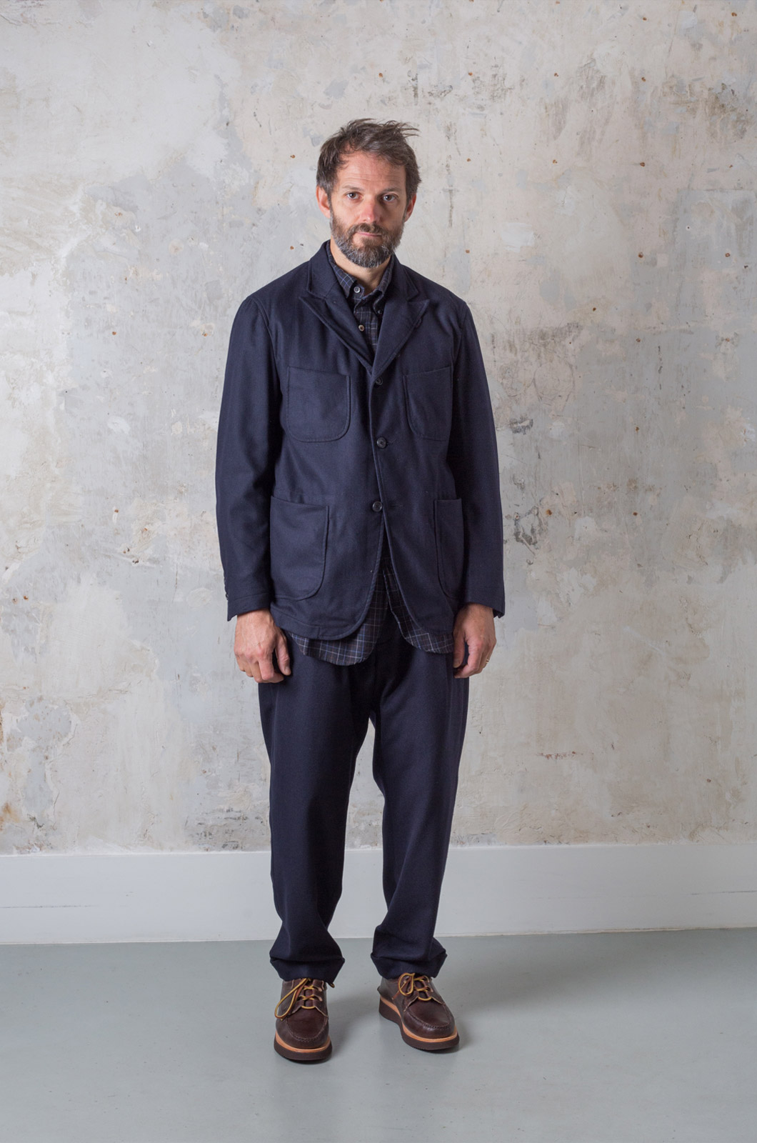 Engineered Garments - NB Jacket Wool - Dark Navy