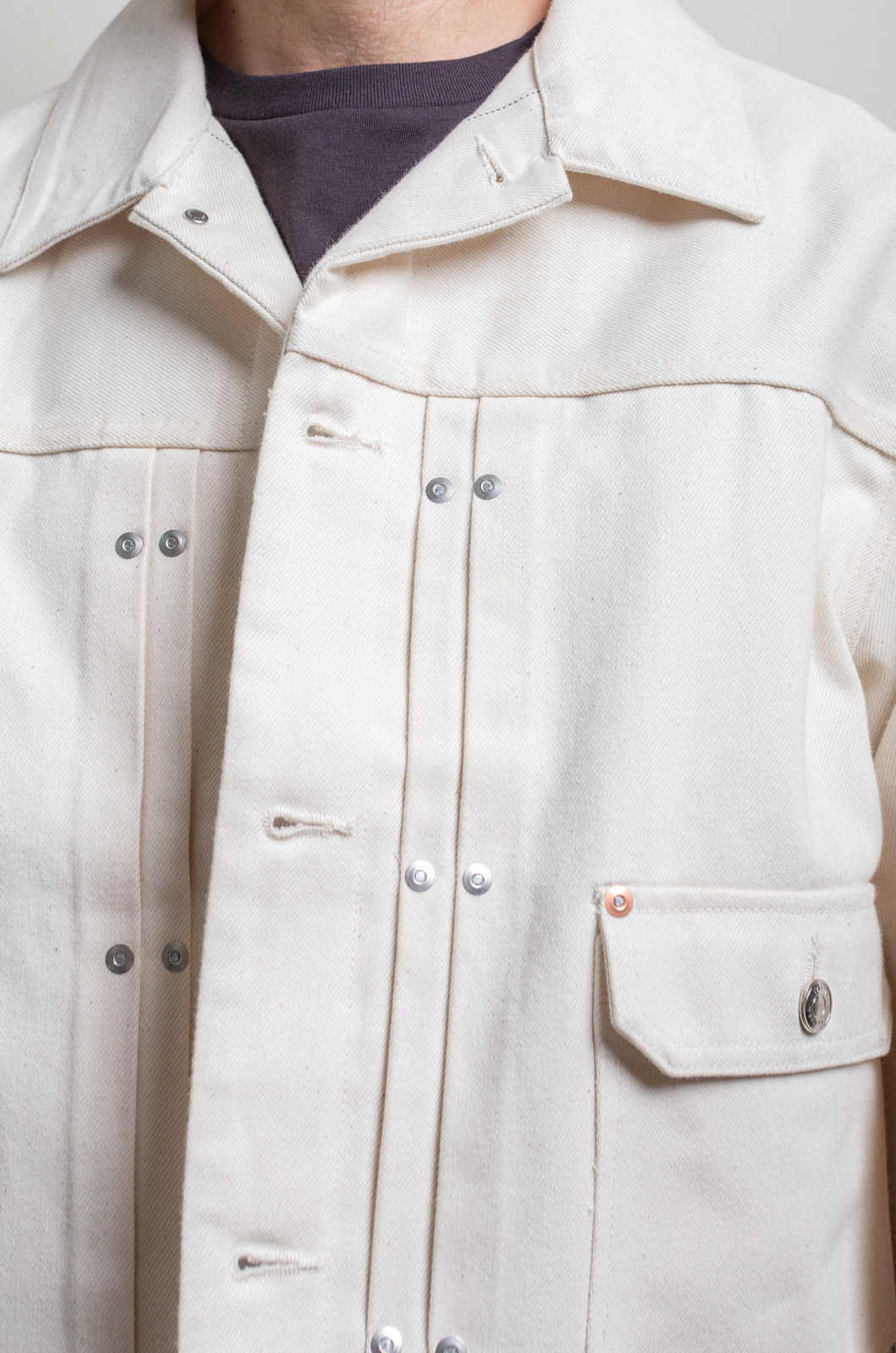 Tanaka - Men New Classic Jean Jacket - Raw White