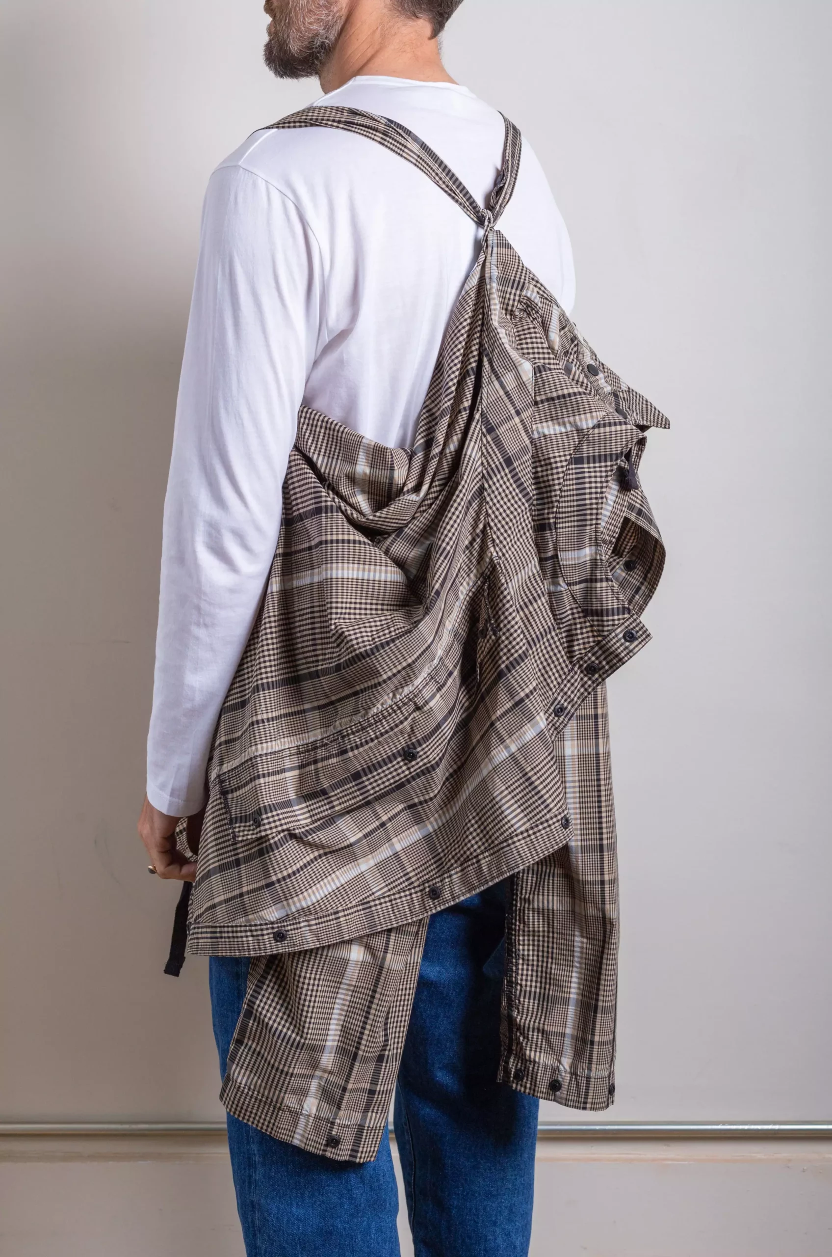 Engineered Garments - Sonor Shirt Jacket - Beige Black Nico Plaid