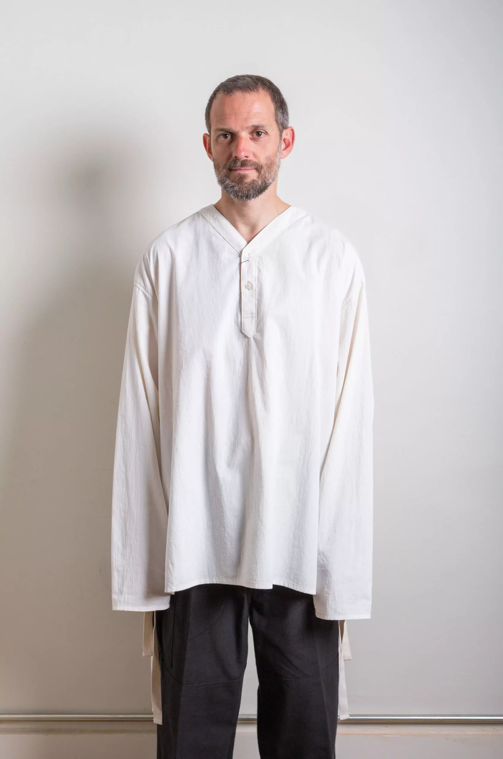 Sillage - Henley Popover Shirt - Ivory