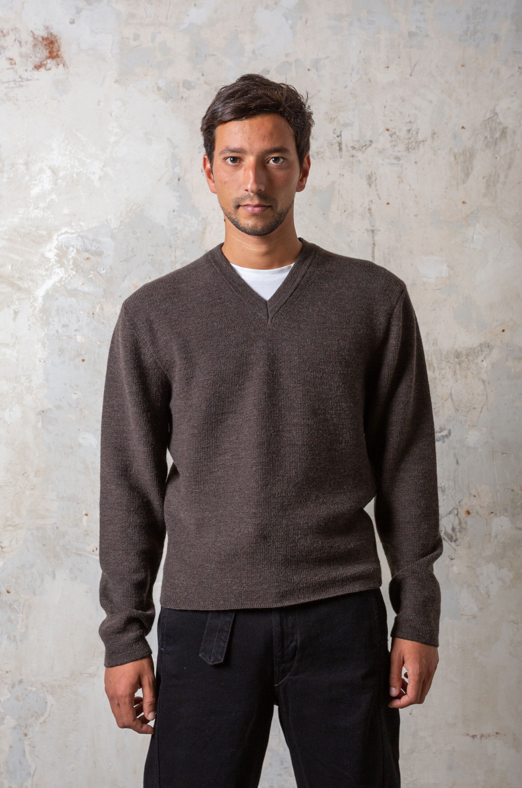 Lemaire - V-Neck Sweater - Brown