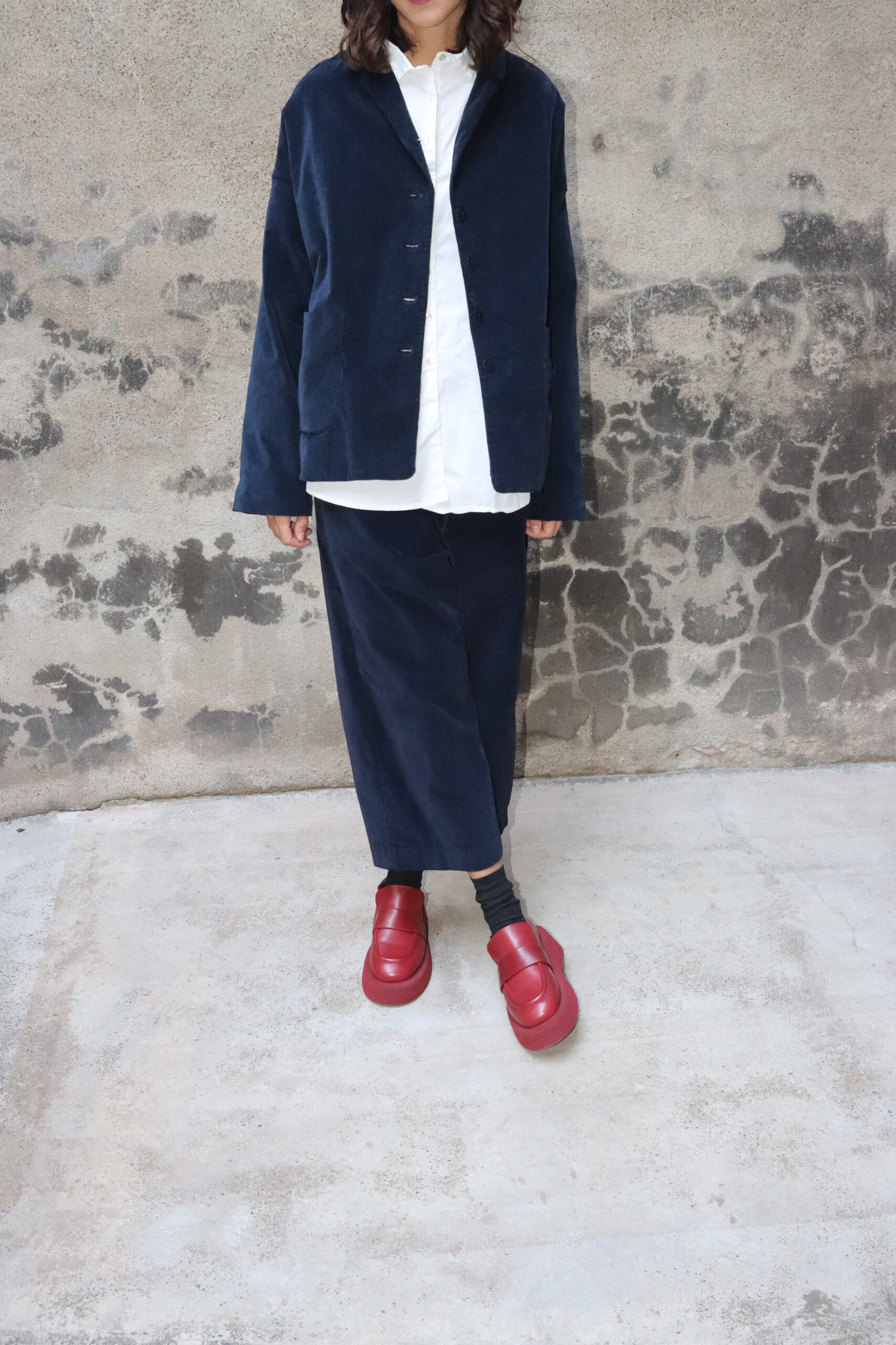 Album Di Famiglia - Velvet W&S Trousers - Navy