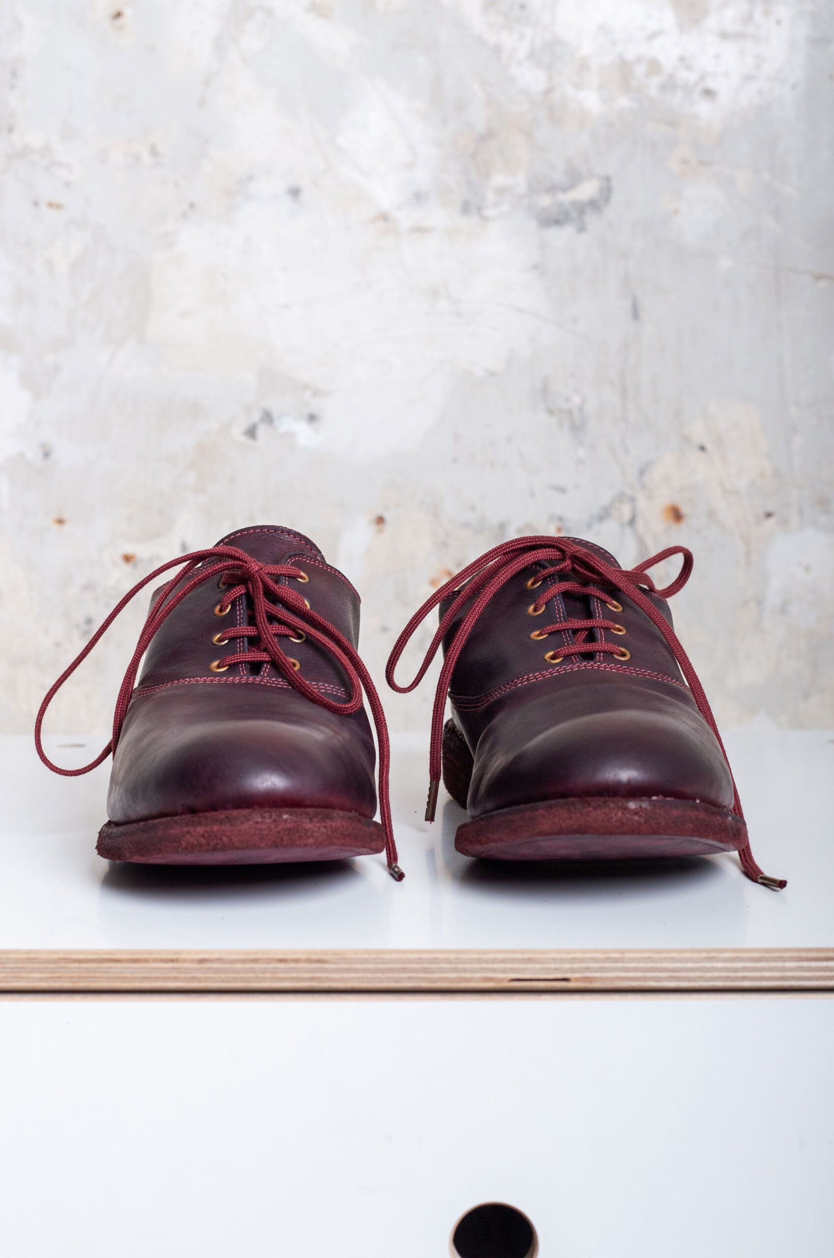 GUIDI - men Army Laced Up Shoes 110 - Burgundy - RENDEZ-VOUS STORE