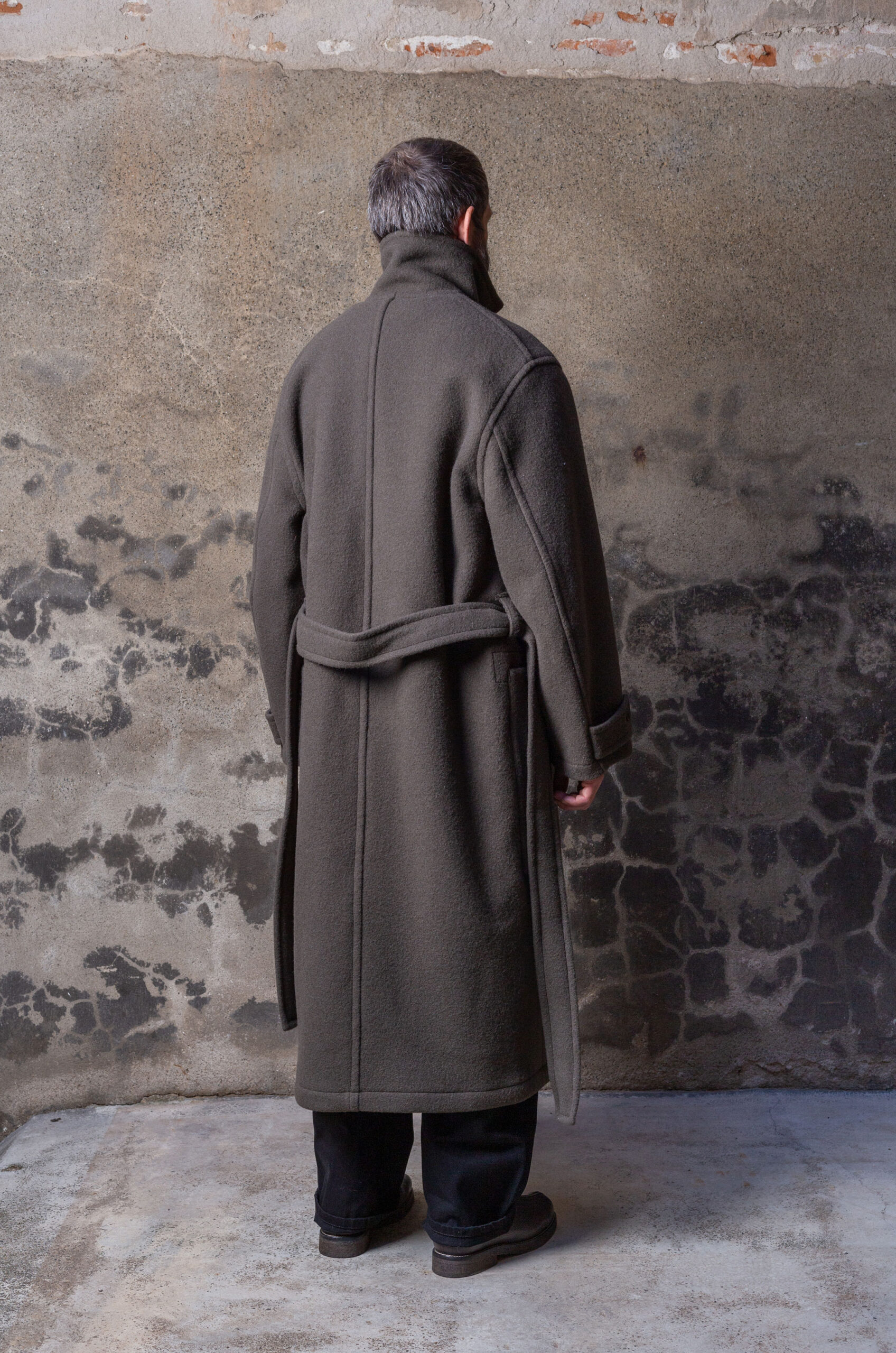 lemaire wrap coat カーキ-