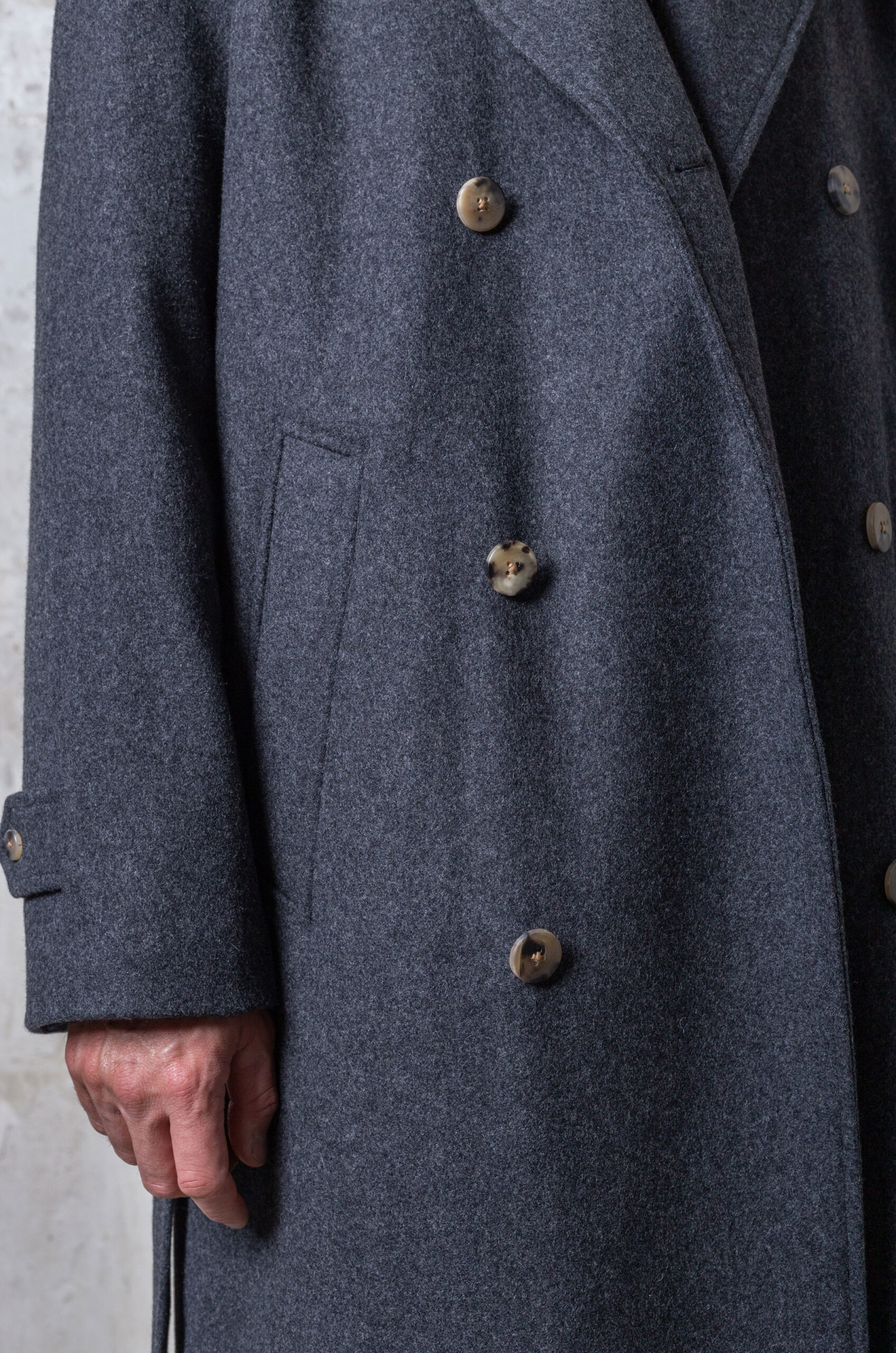 De Bonne Facture - Grandad Coat - Charcoal