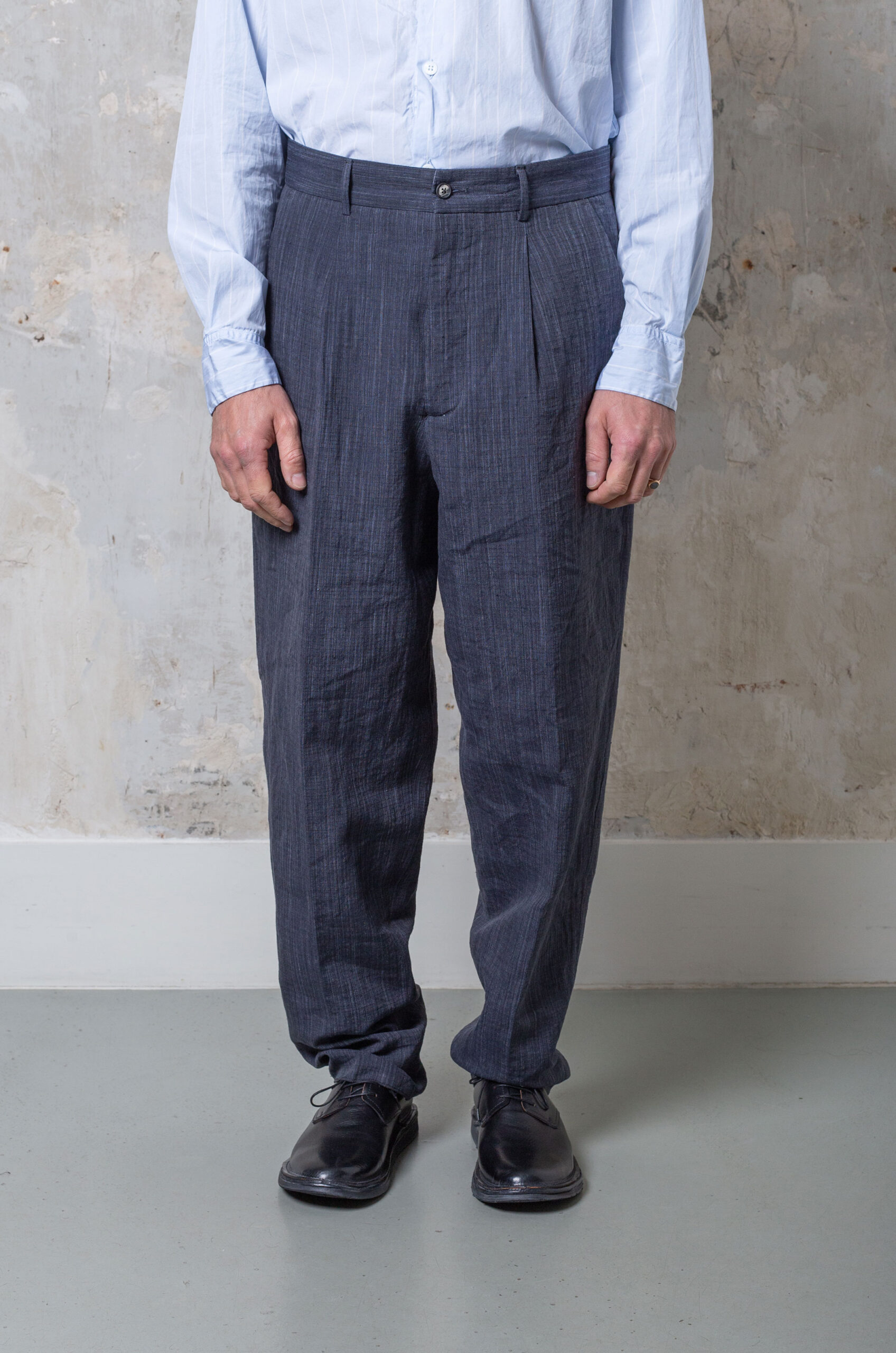 Bergfabel - Farmer Pant - Navy Stripe