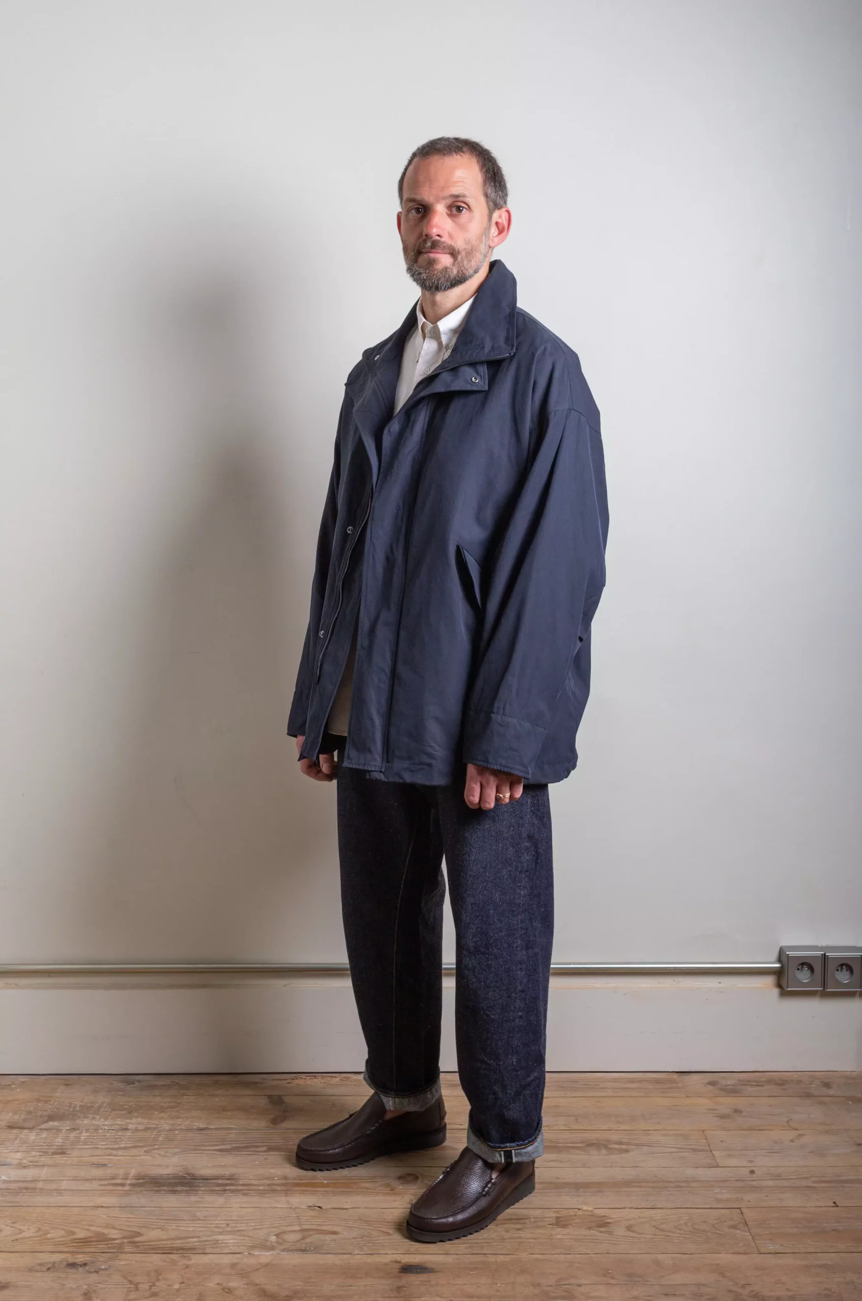 Kaptain Sunshine - Short Mill Coat - Navy