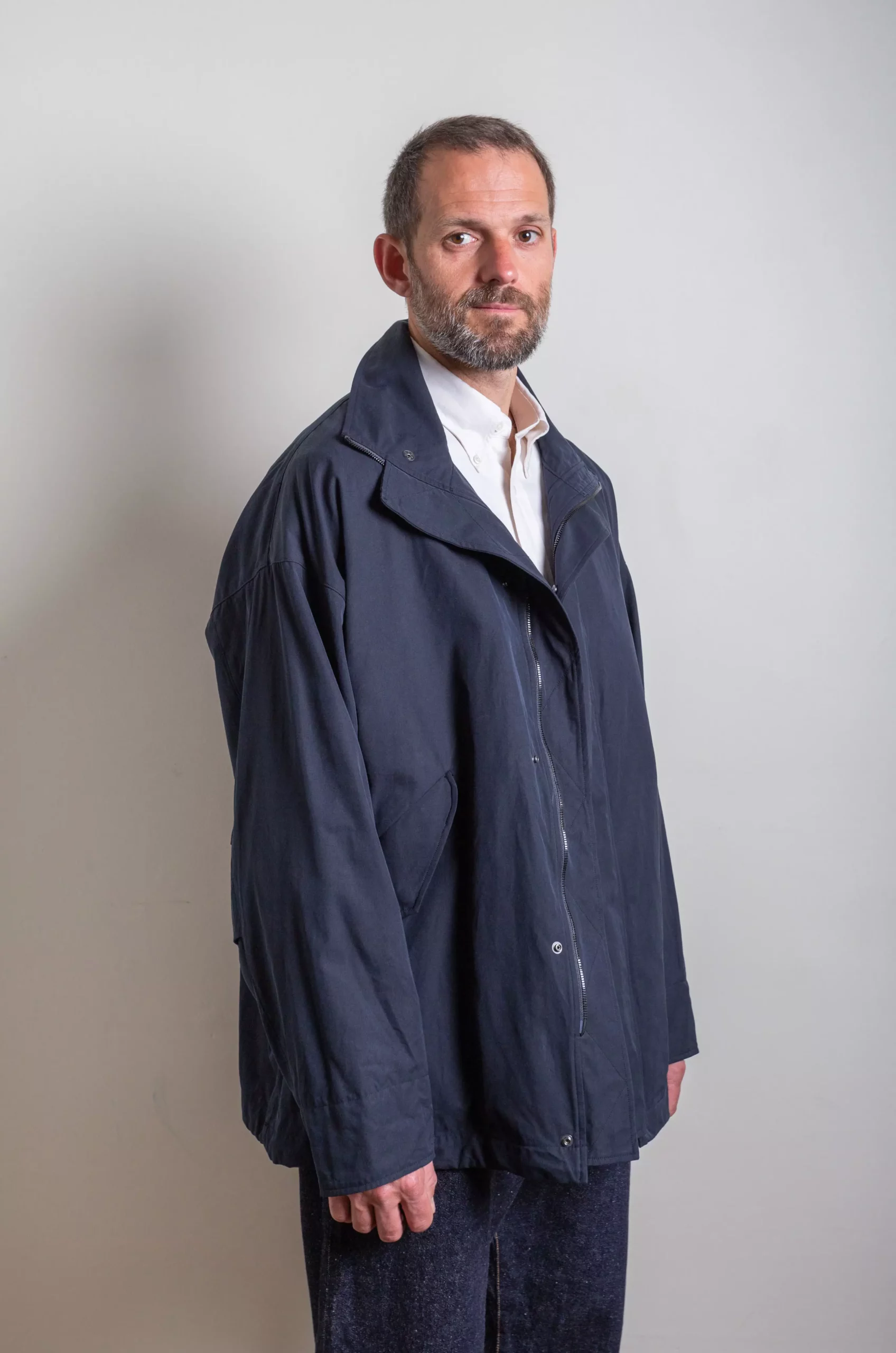 Kaptain Sunshine - Short Mill Coat - Navy