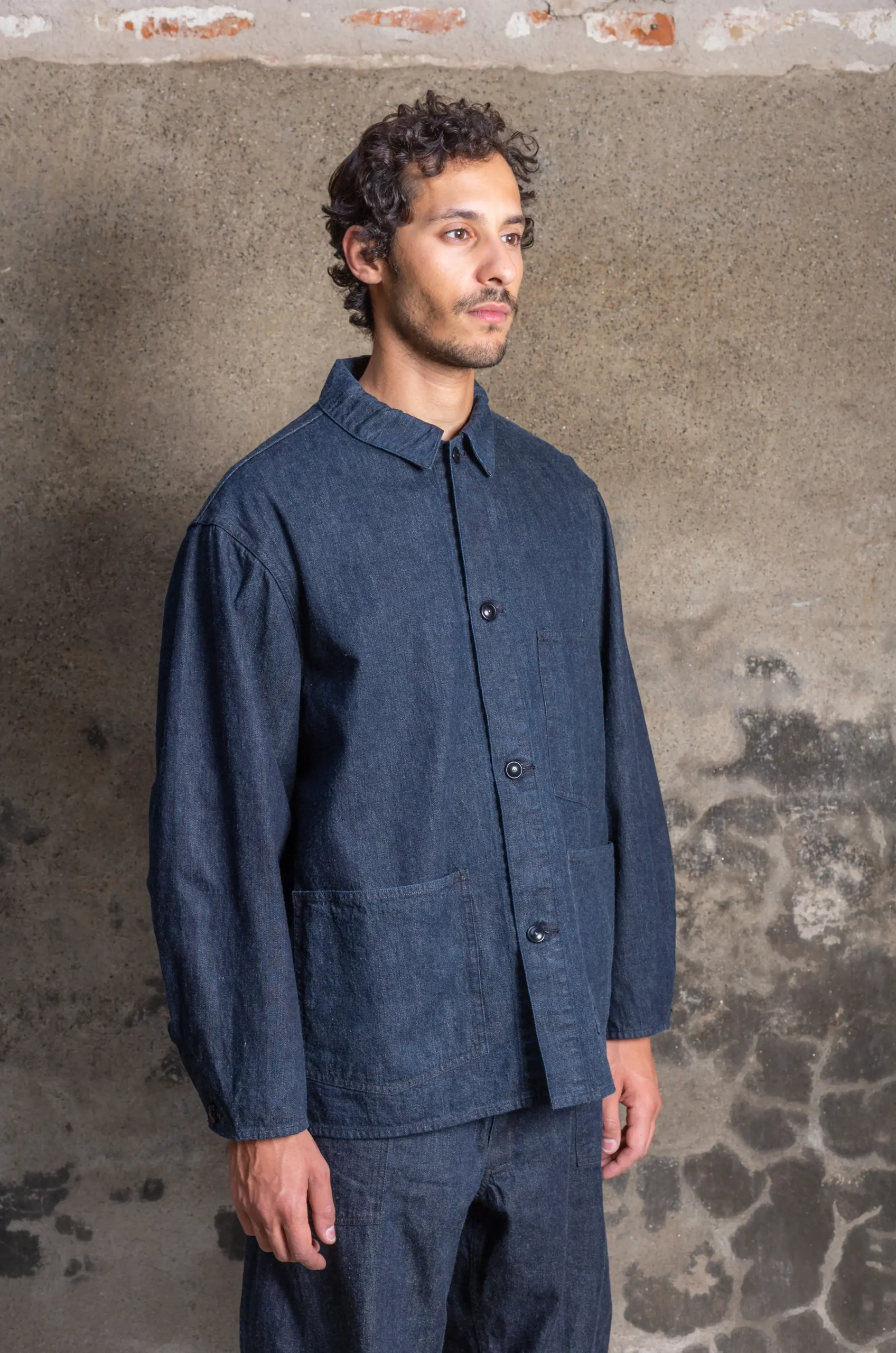 Kaptain Sunshine - Coverall Jacket KS23FJK24 - Indigo Denim