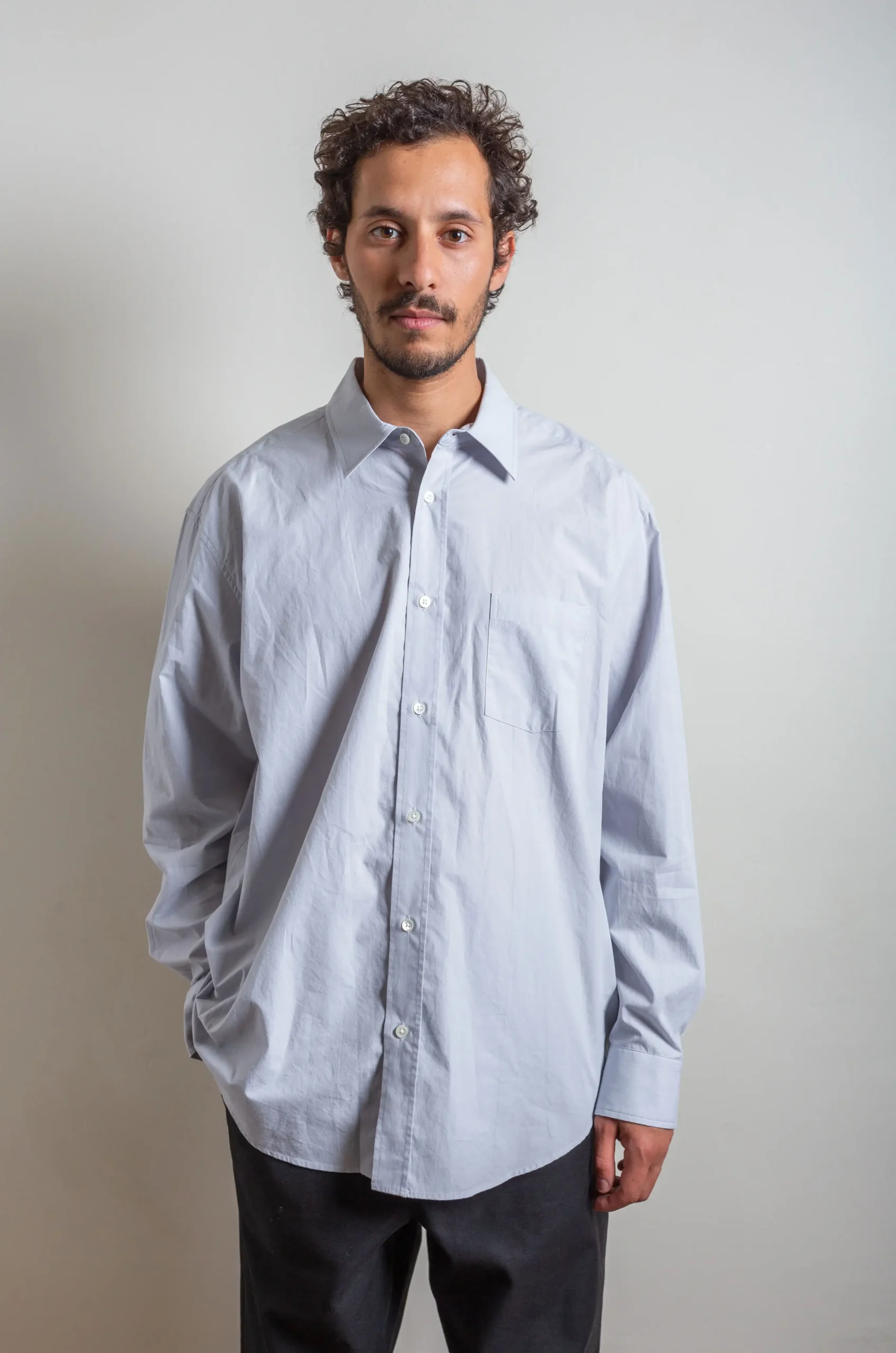 Stein - Oversized Standard Shirt - Off Grey