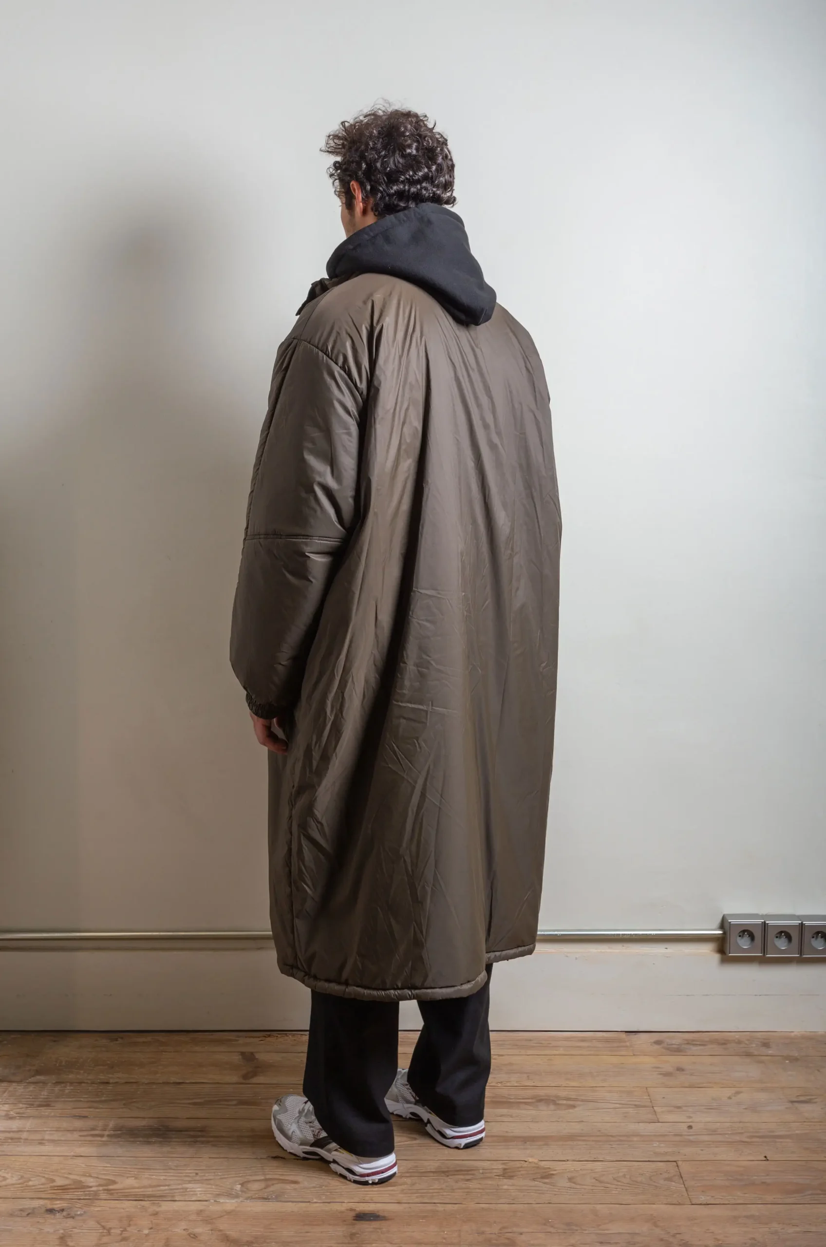 Stein - Padded Miilitary Long Coat - Military Khaki